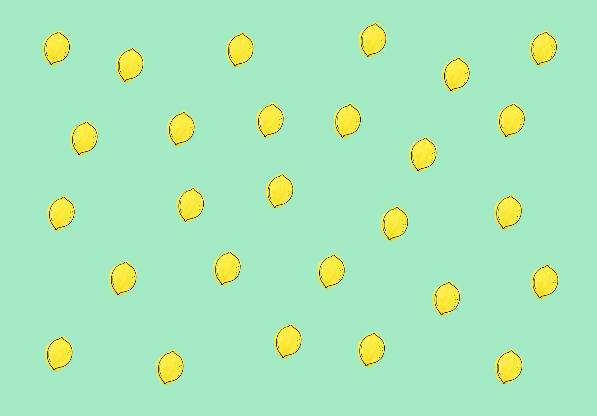 Cute Lemon Cartoon Background