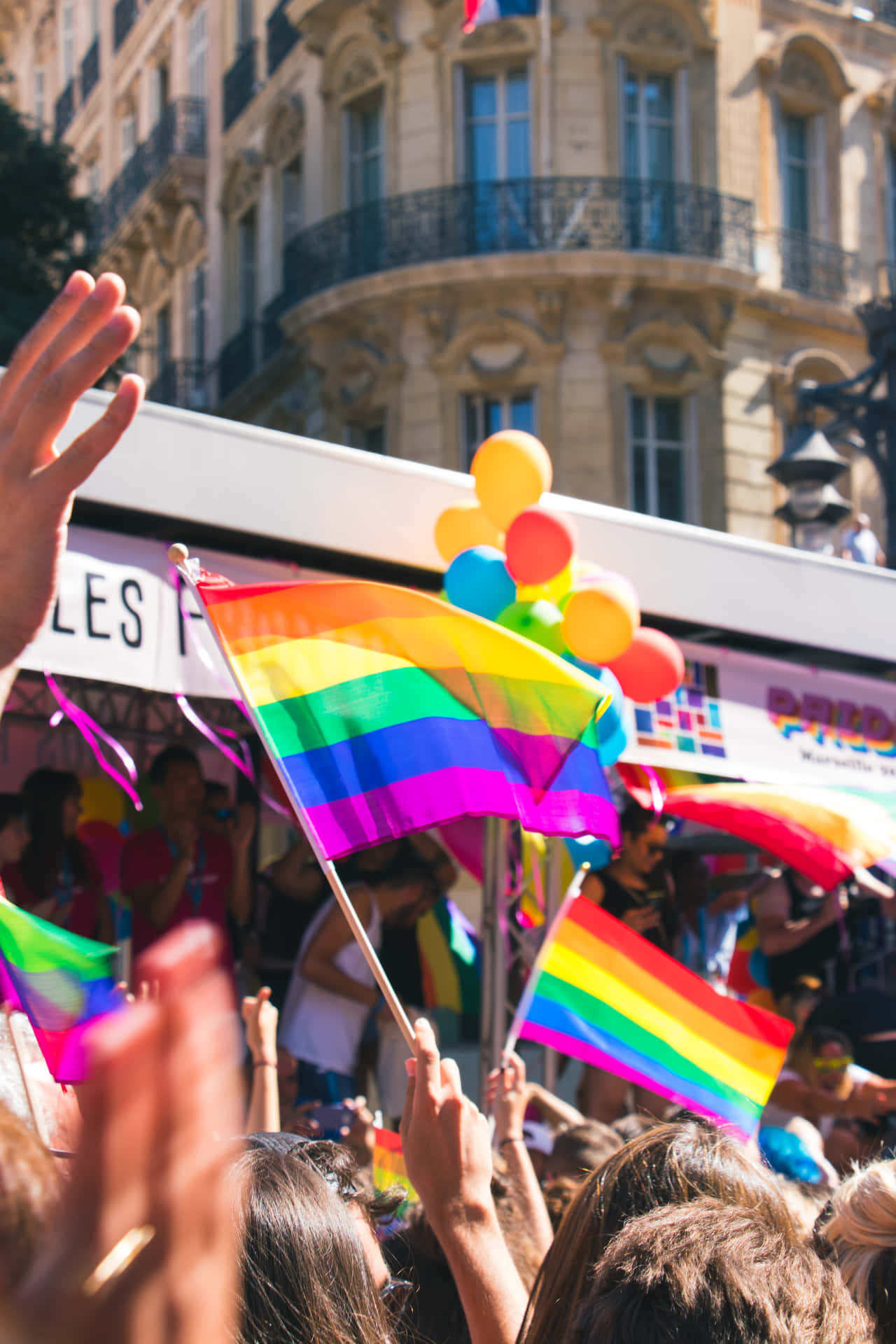 Cute Lgbt Flags Pride Parade Background