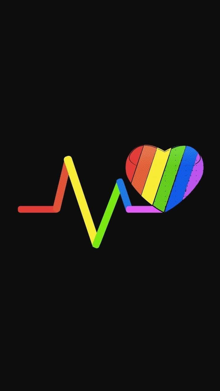Cute Lgbt Heartbeat Digital Art