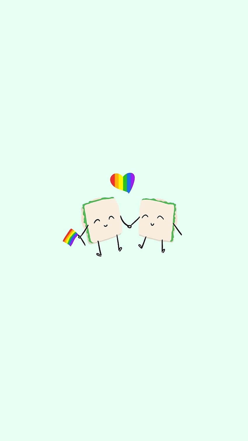 Cute Lgbt Sandwiches Digital Artwork Background