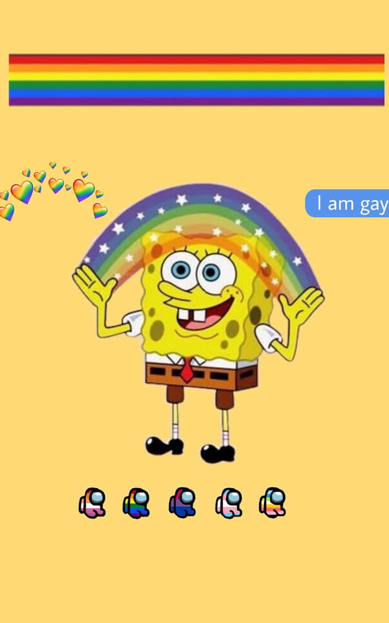 Cute Lgbt Spongebob And Among Us