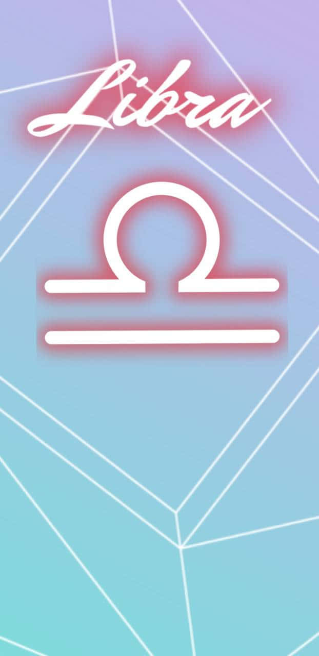 Cute Libra Astrological Symbol Graphic Art Background