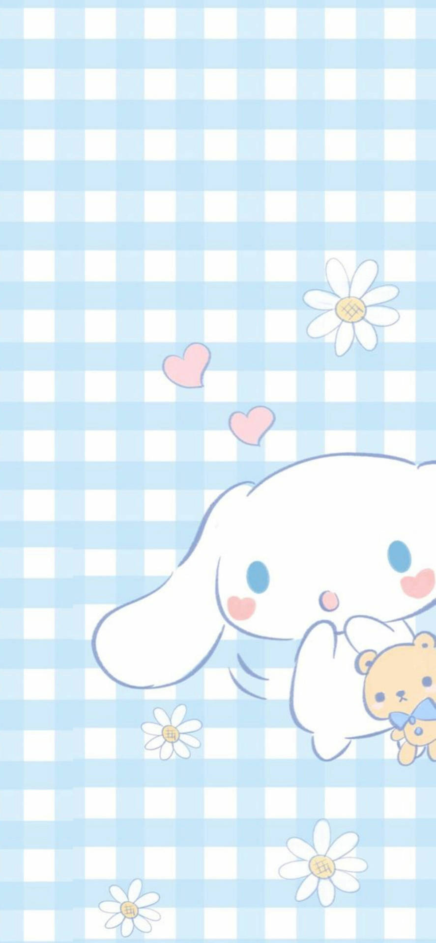 Cute Light Blue Cinnamoroll Cartoon Background