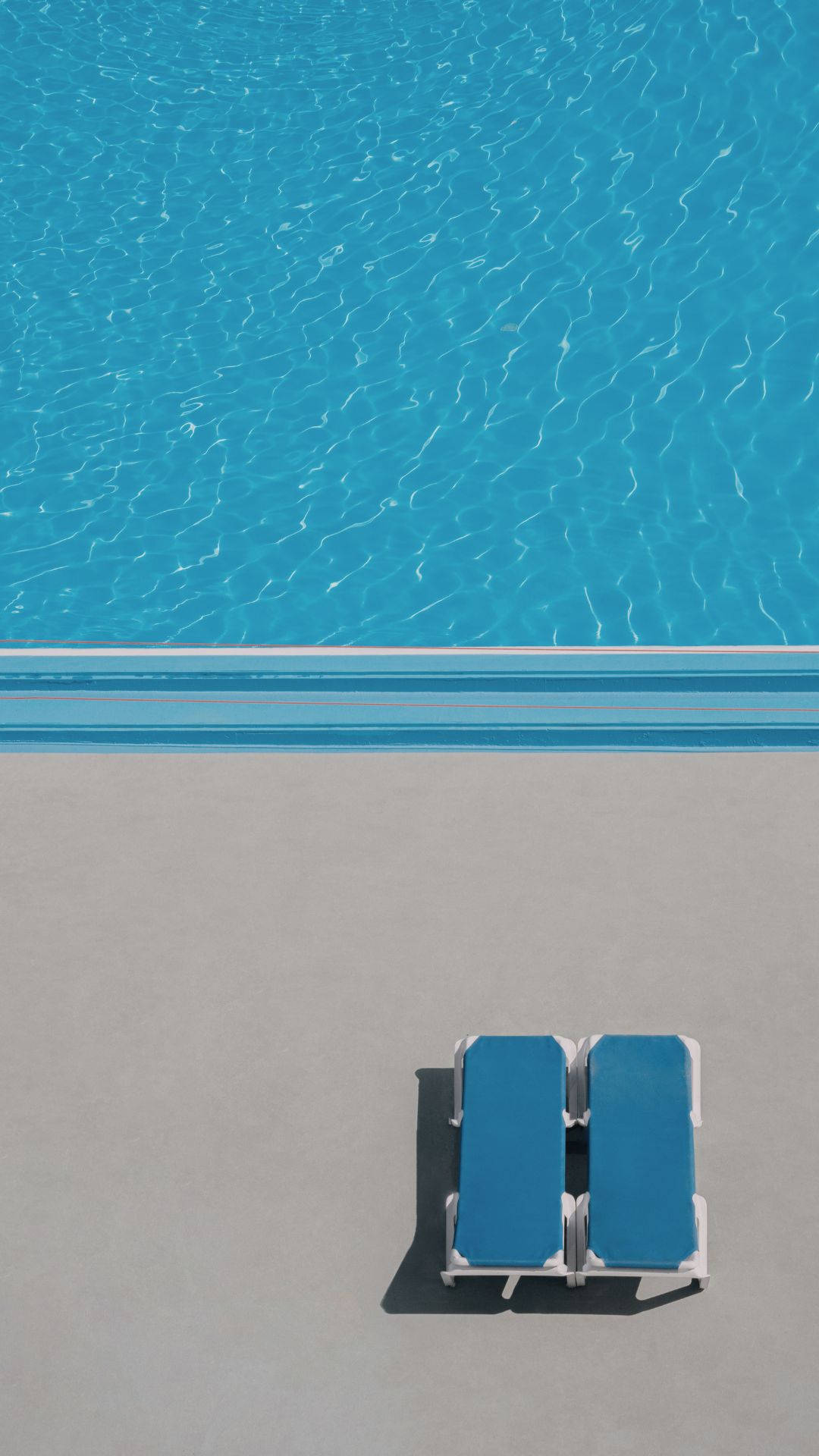 Cute Light Blue Pool Top View Shot Background