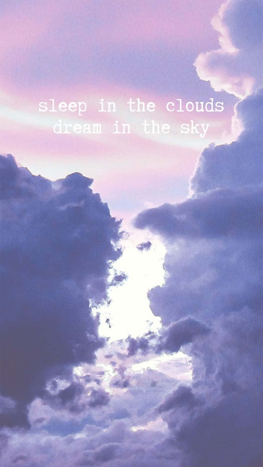 Cute Light Purple Cloud Quotes Background