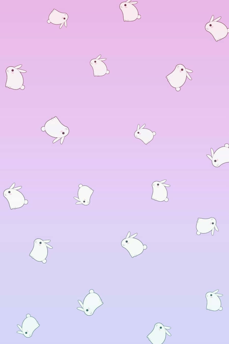 Cute Light Purple Rabbit Collage Background