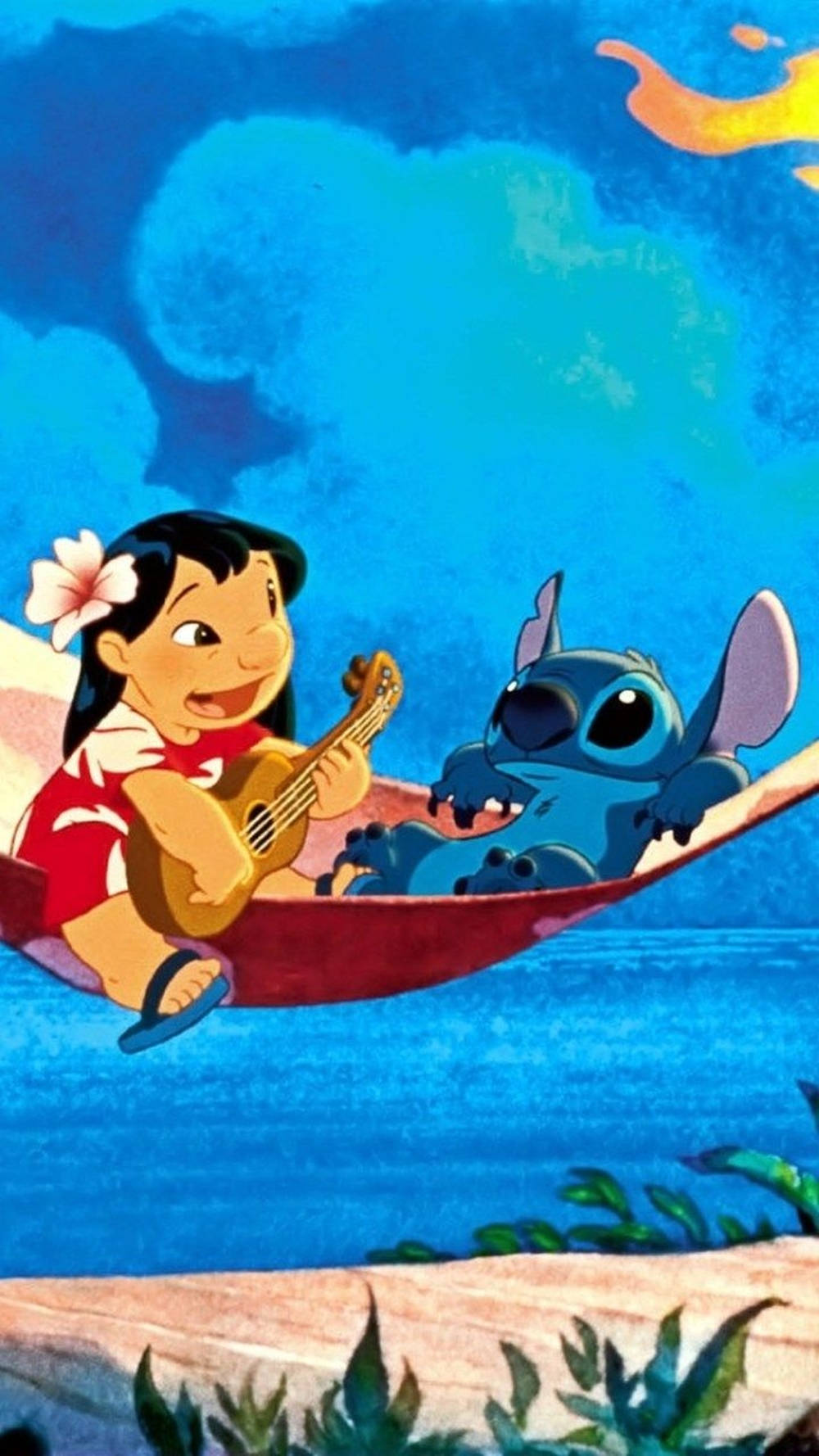 Cute Lilo And Stitch Summer Iphone Background