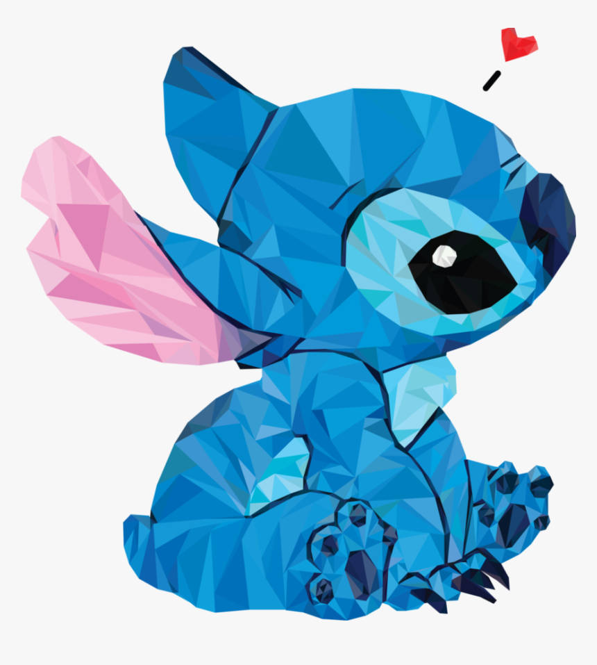 Cute Lilo Stitch Polygon Art Background