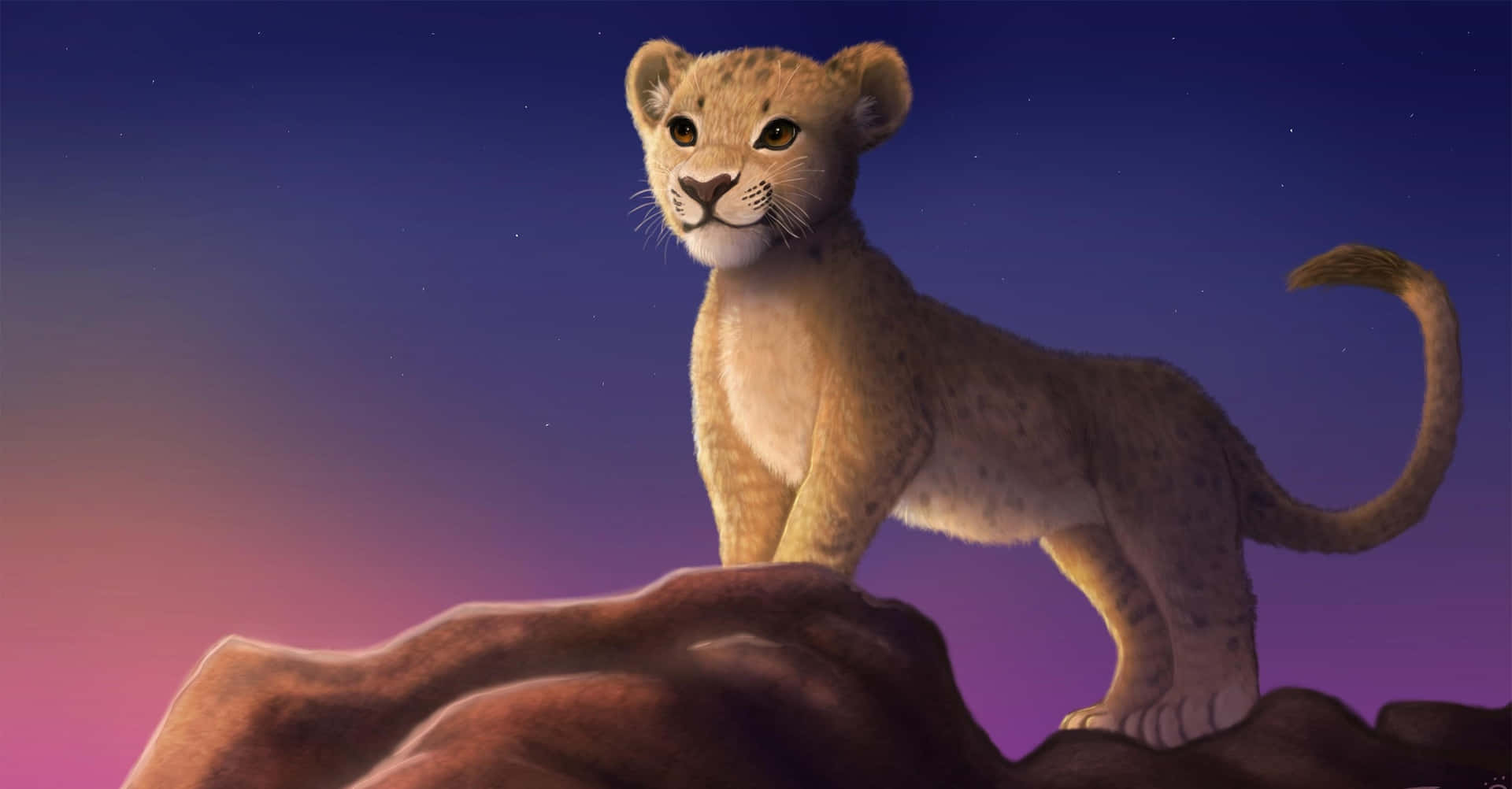 Cute Lion King 2019 Baby Simba Background