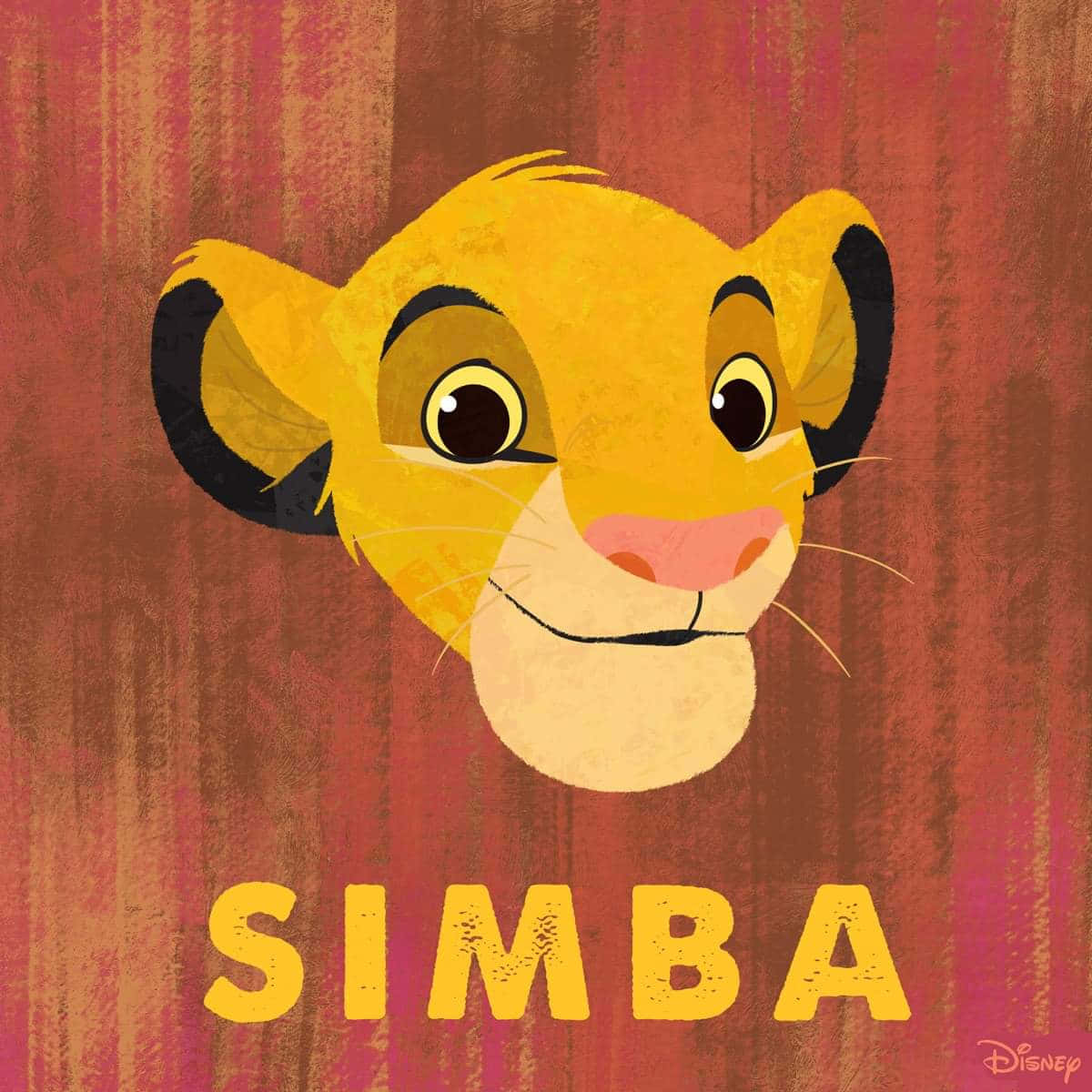 Cute Lion King Character Simba Heart