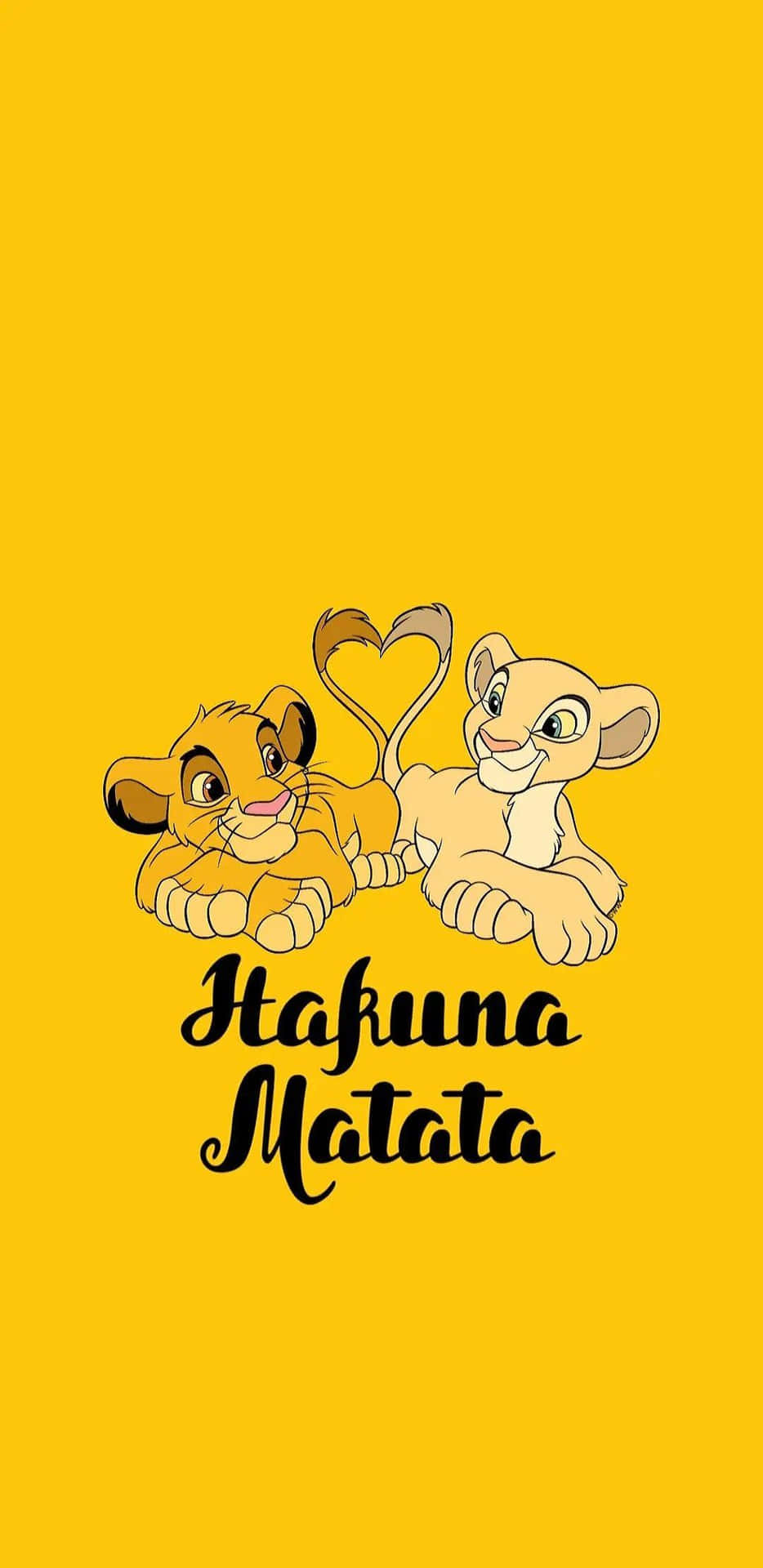 Cute Lion King Simba And Nala Hakuna Matata Background