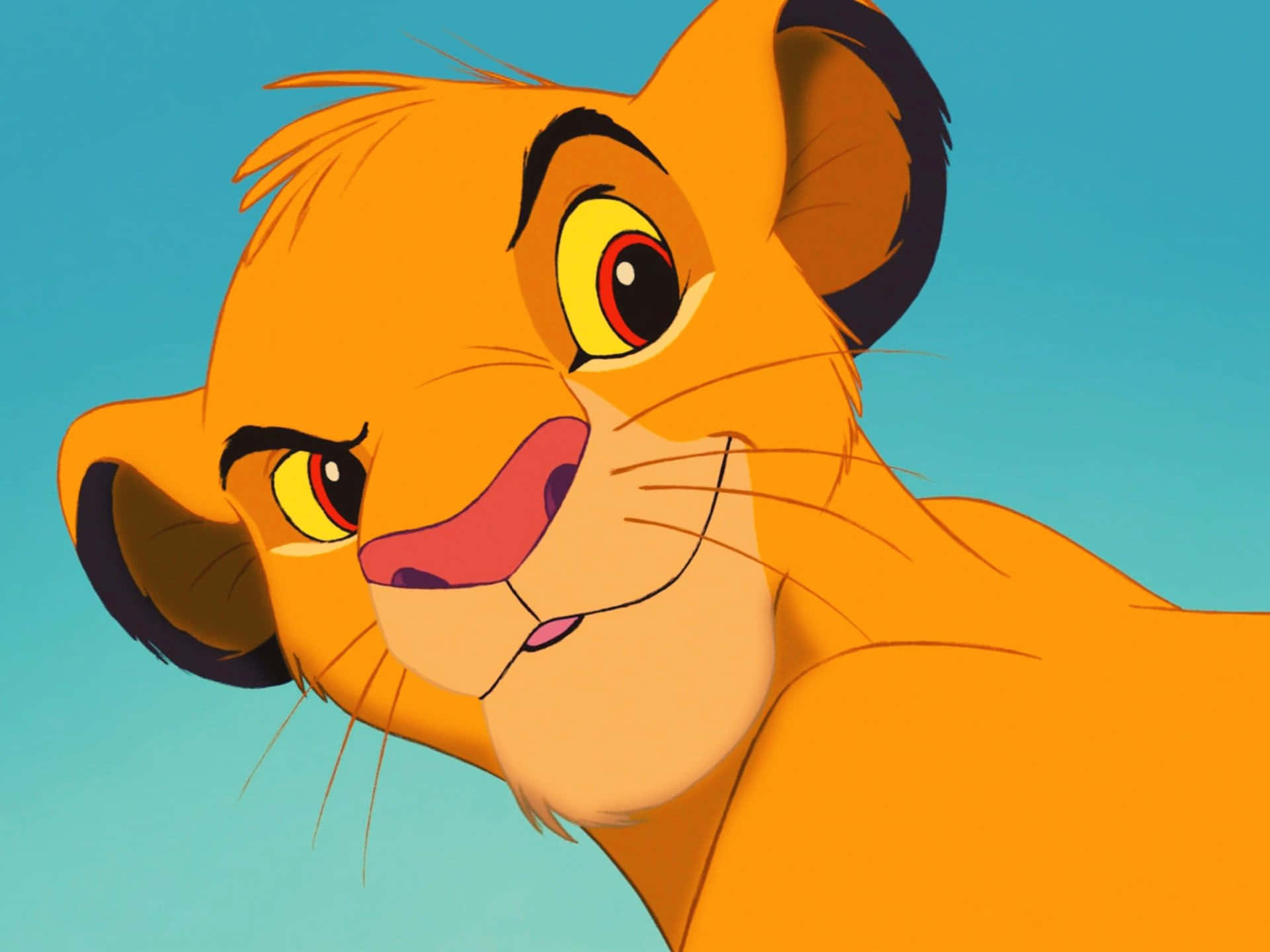 Cute Lion King Simba As A Cub Background