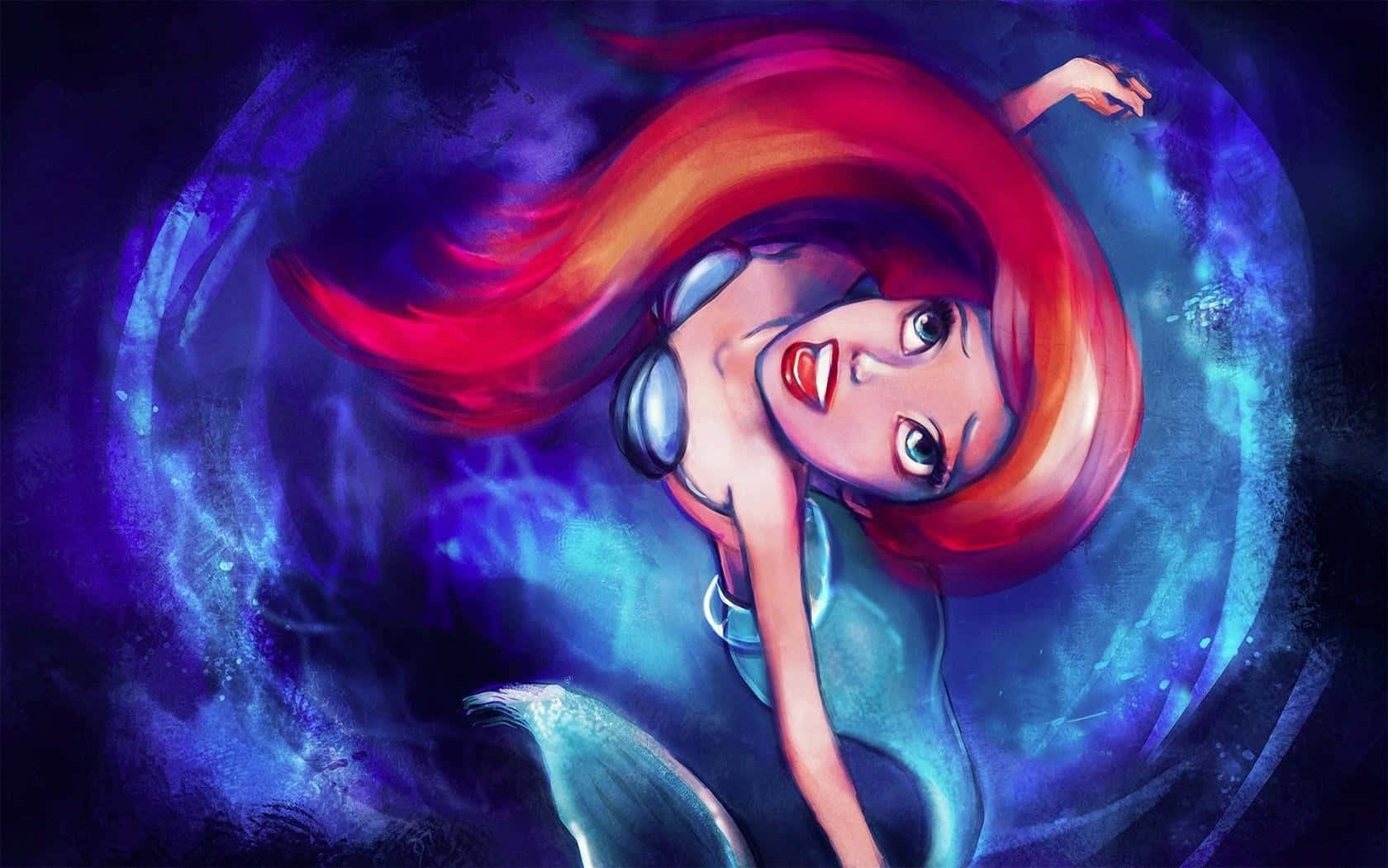 Cute Little Mermaid Movie Painting Background