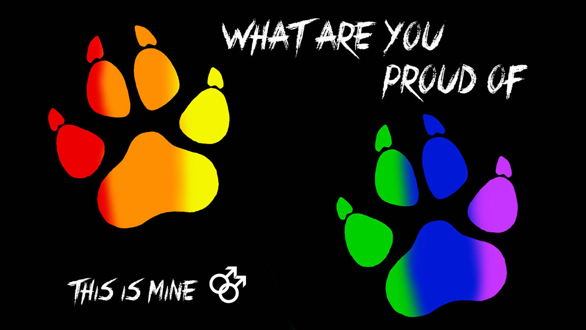 Cute Little Pawprint Pride Background