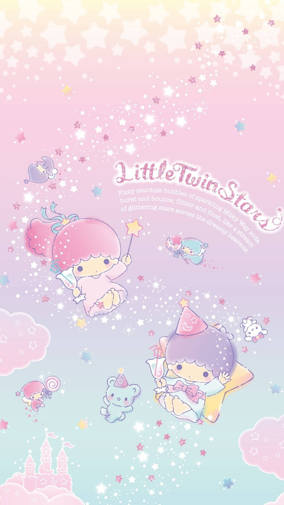 Cute Little Twin Stars Background