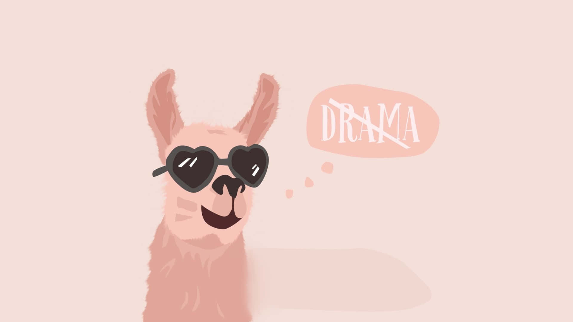 Cute Llama Digital Painting Background