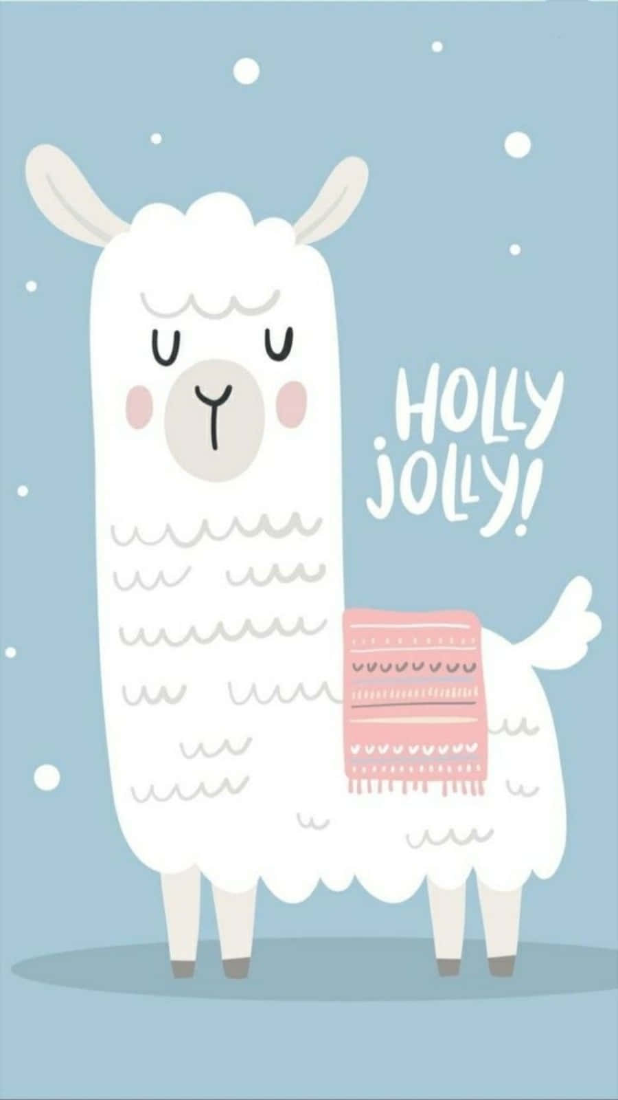 Cute Llama Hollyjolly Background