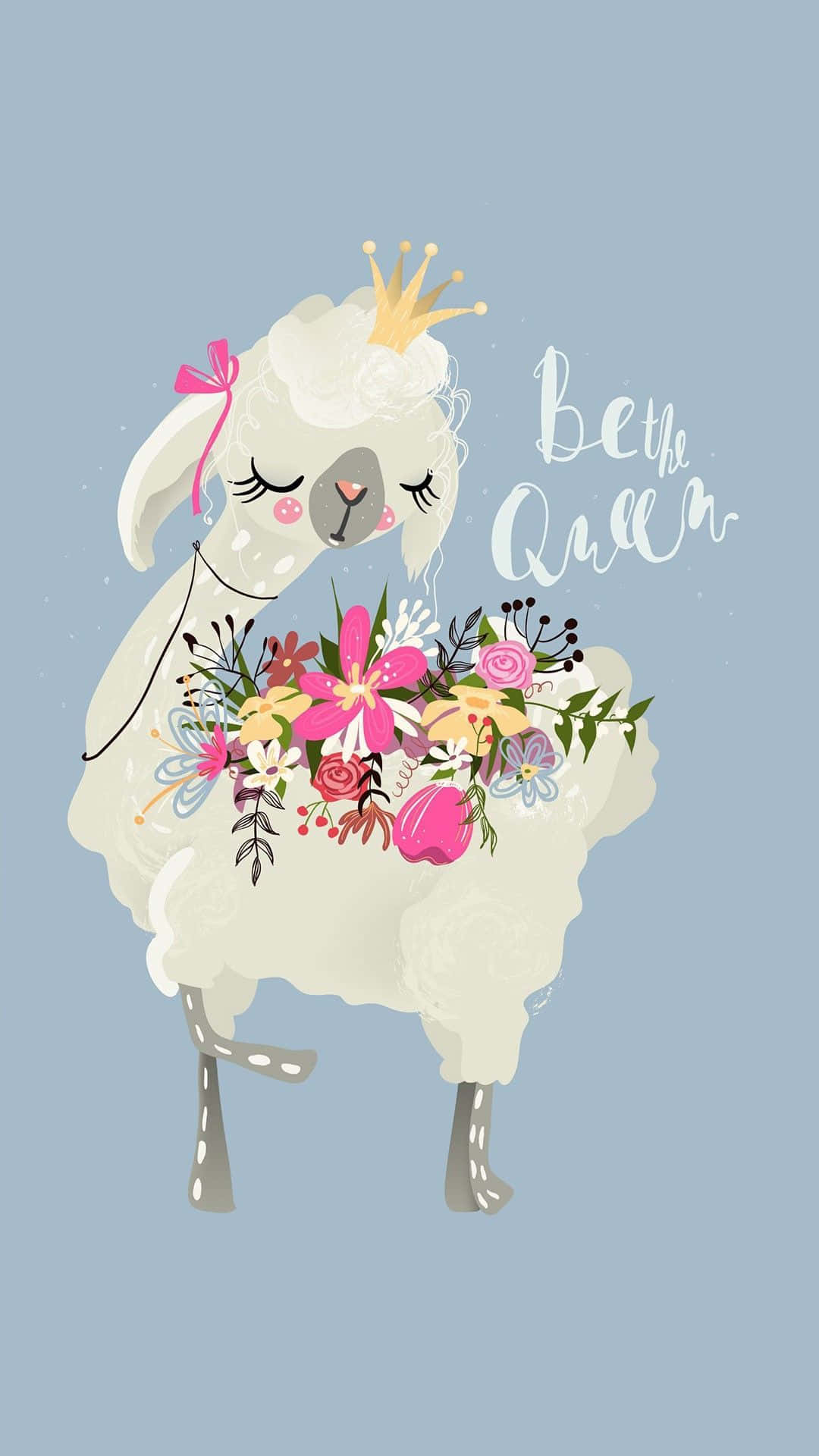 Cute Llama Quote Background