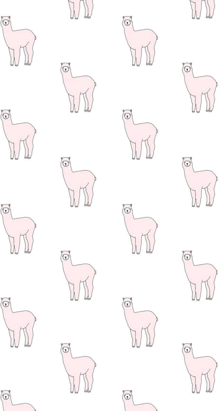 Cute Llama Seamless Background