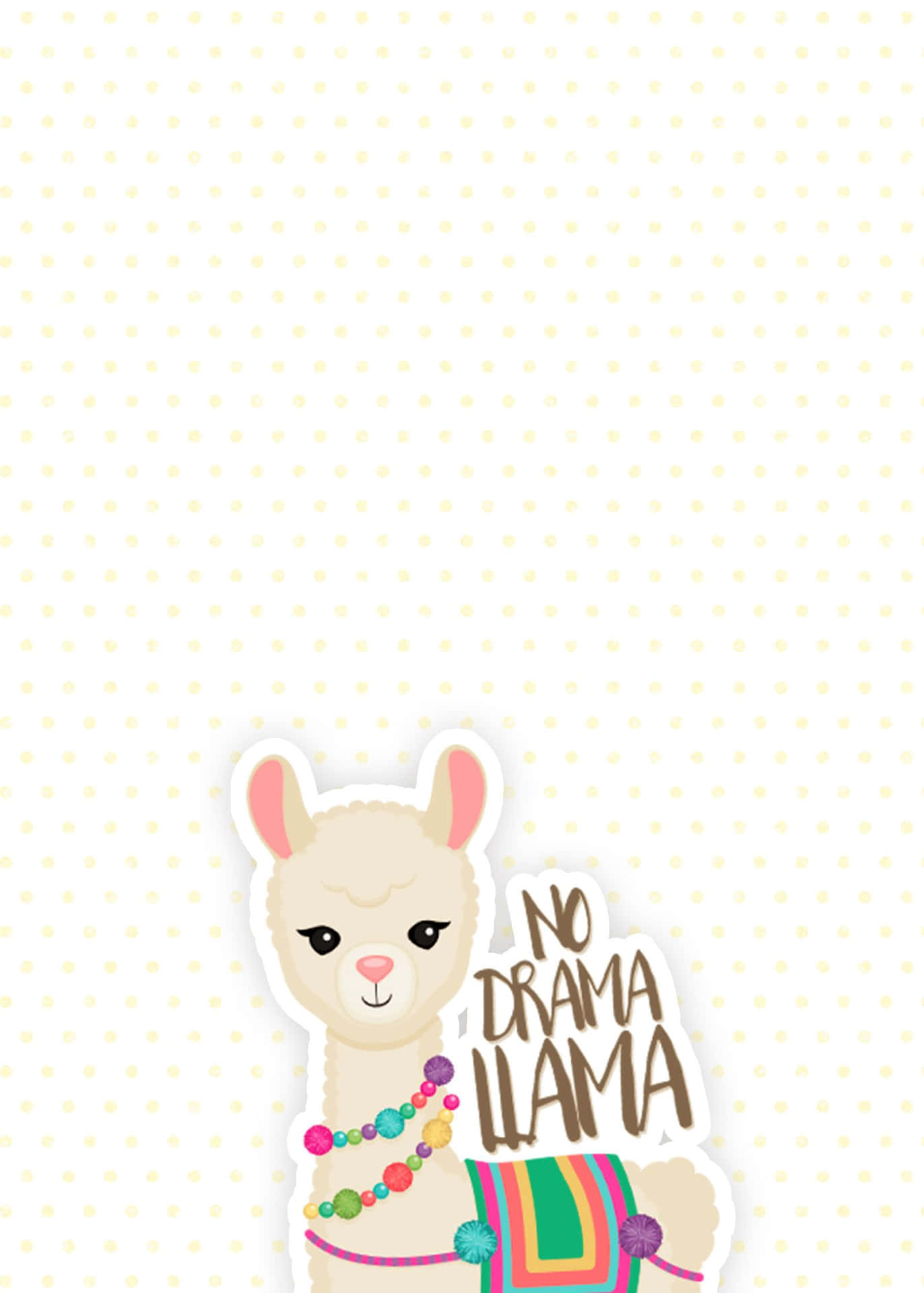 Cute Llama Sticker Background