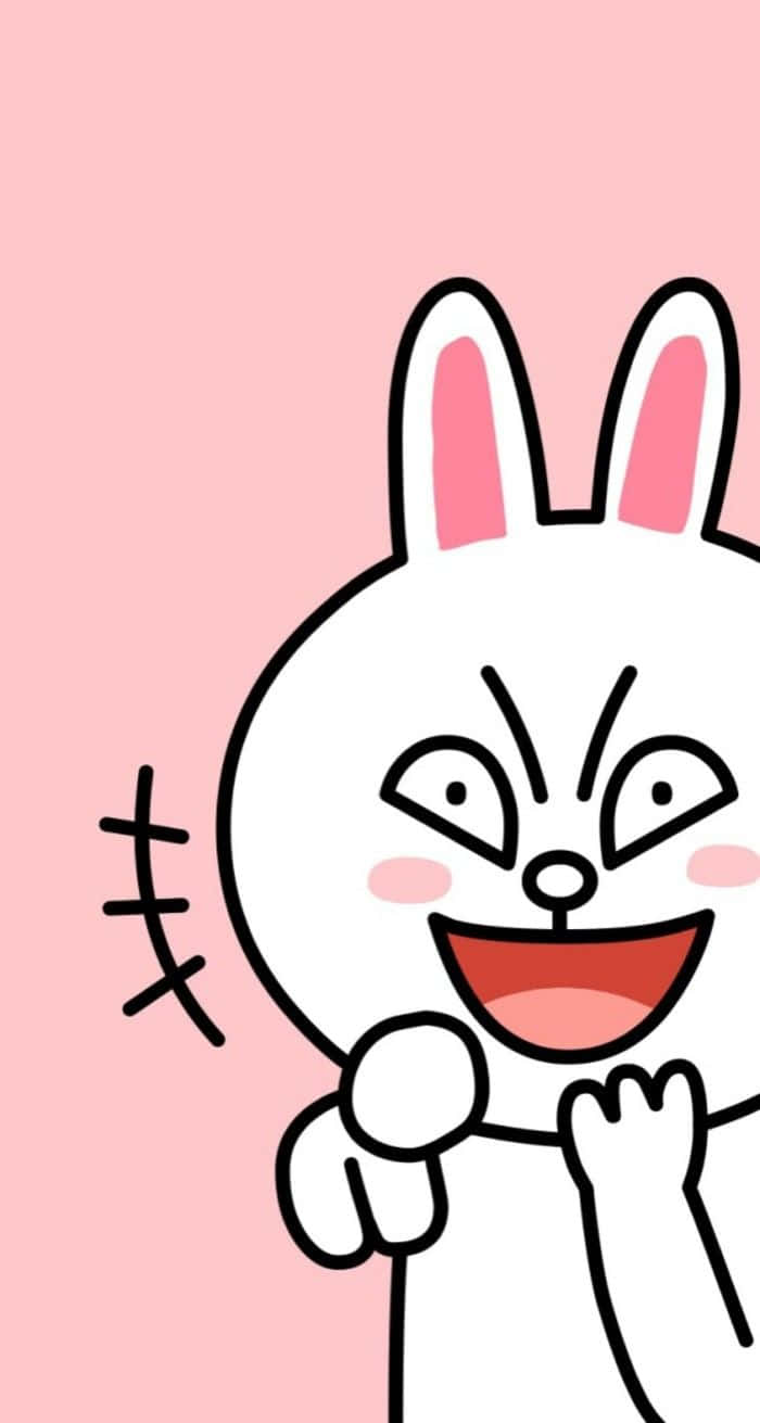 Cute Lock Screen Cony Laughing Background
