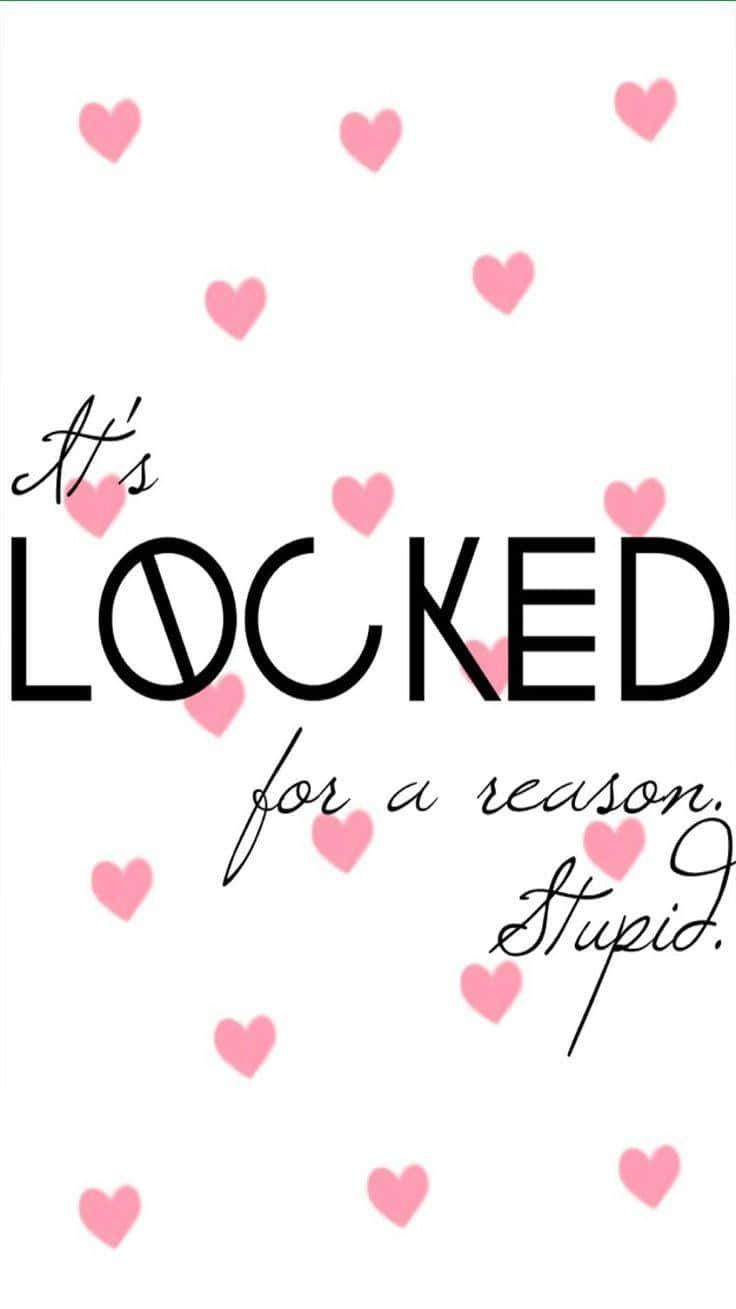 Cute Lock Screen Pink Hearts Background