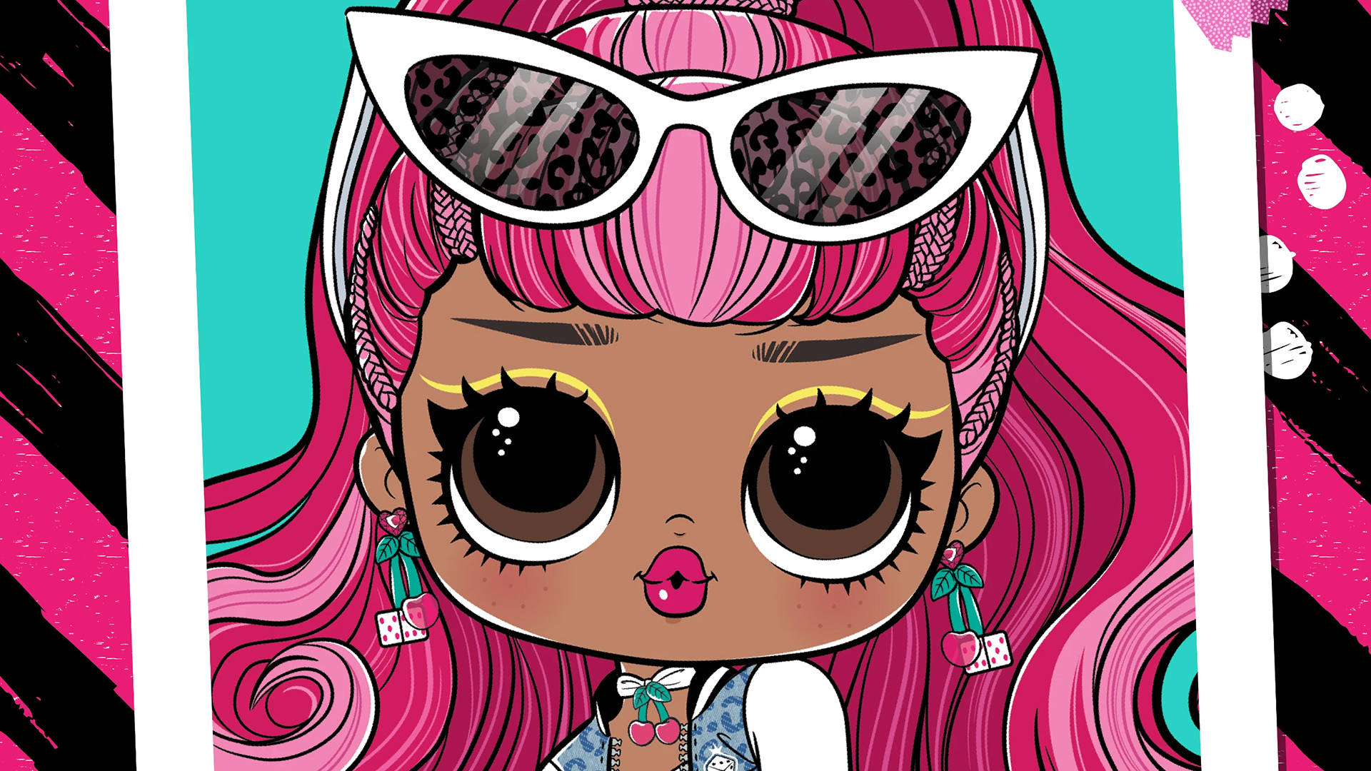 Cute Lol Doll Cherry Bb Portrait Background