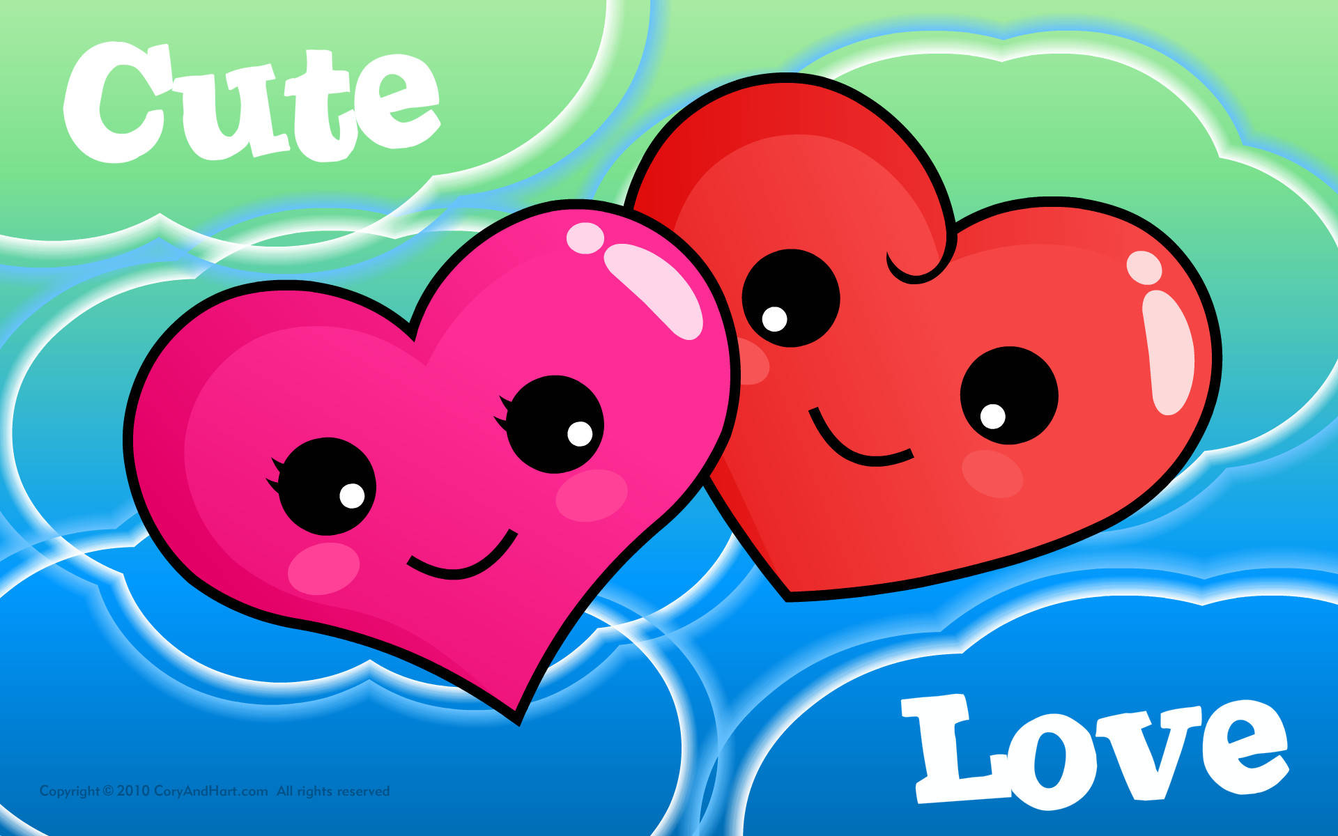 Cute Love Happy Hearts Background