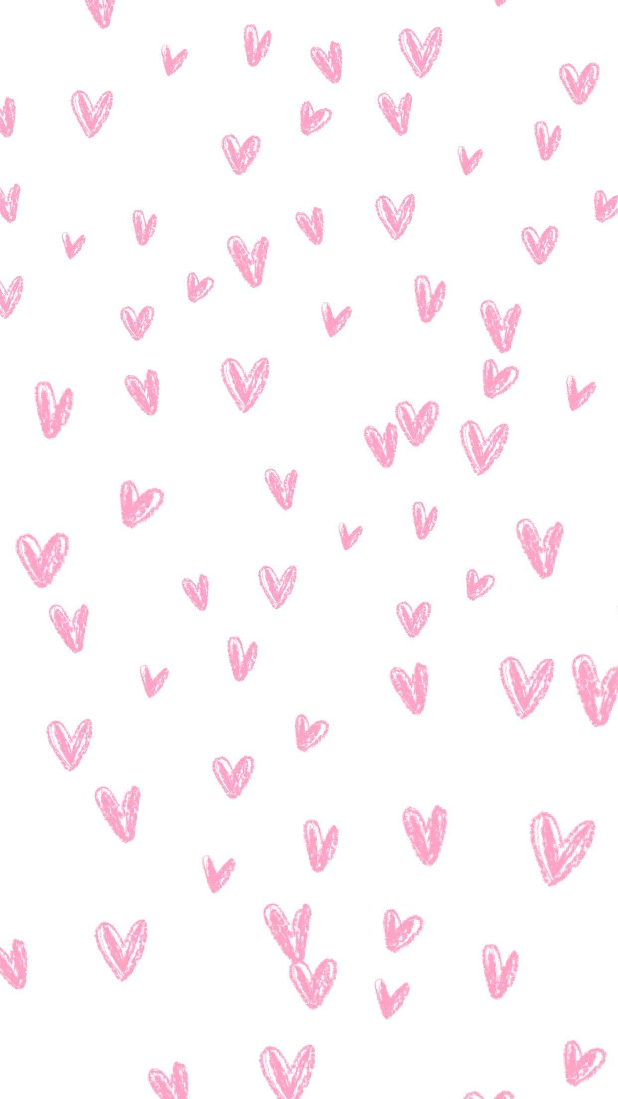 Cute Love Heart Art In White Paper Background