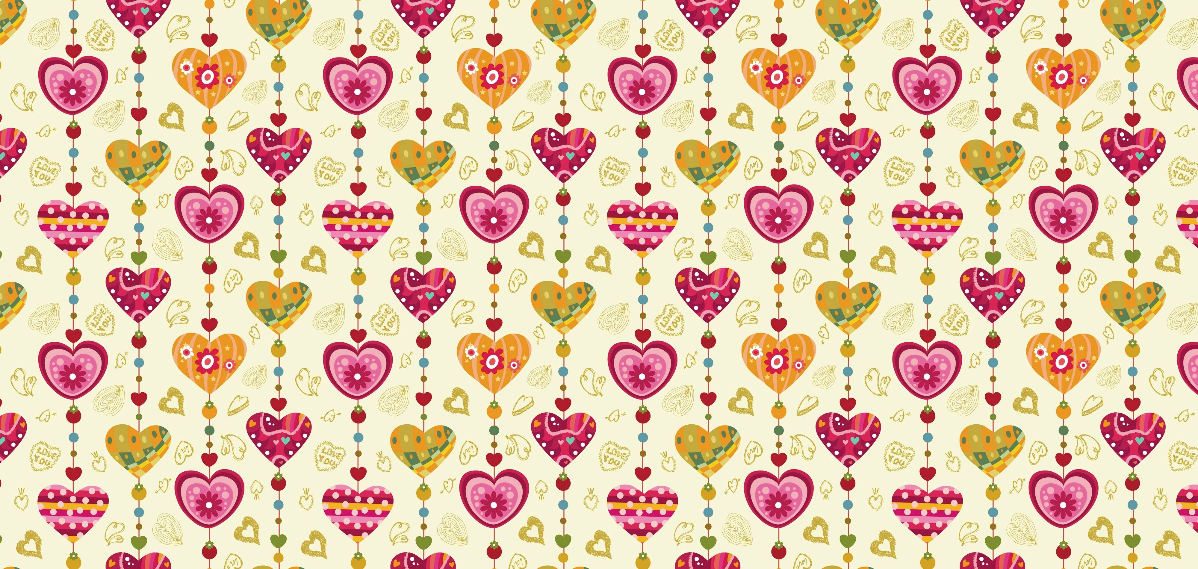 Cute Love Heart Pastel Design Background