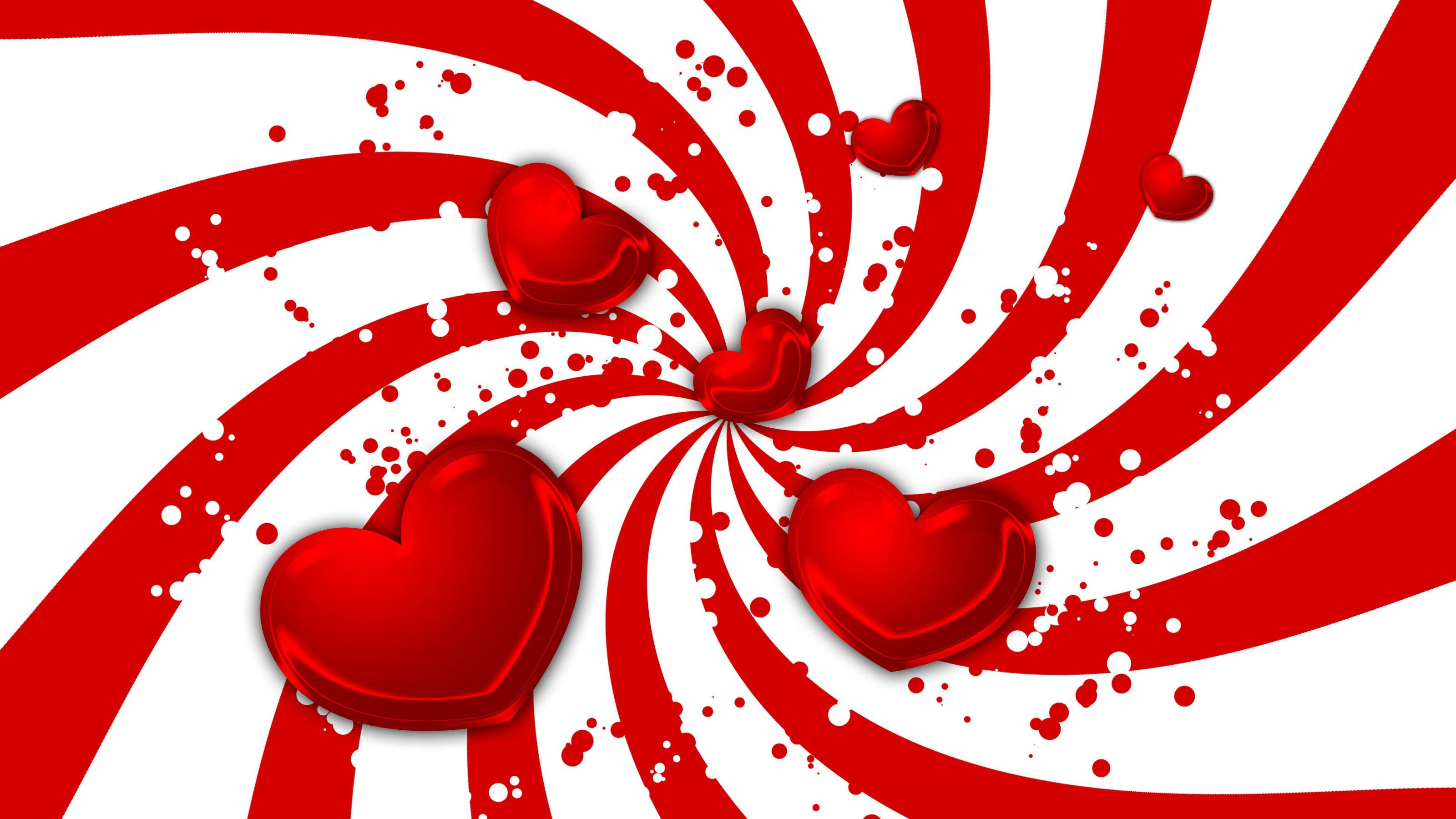 Cute Love Heart Whirlpool Background