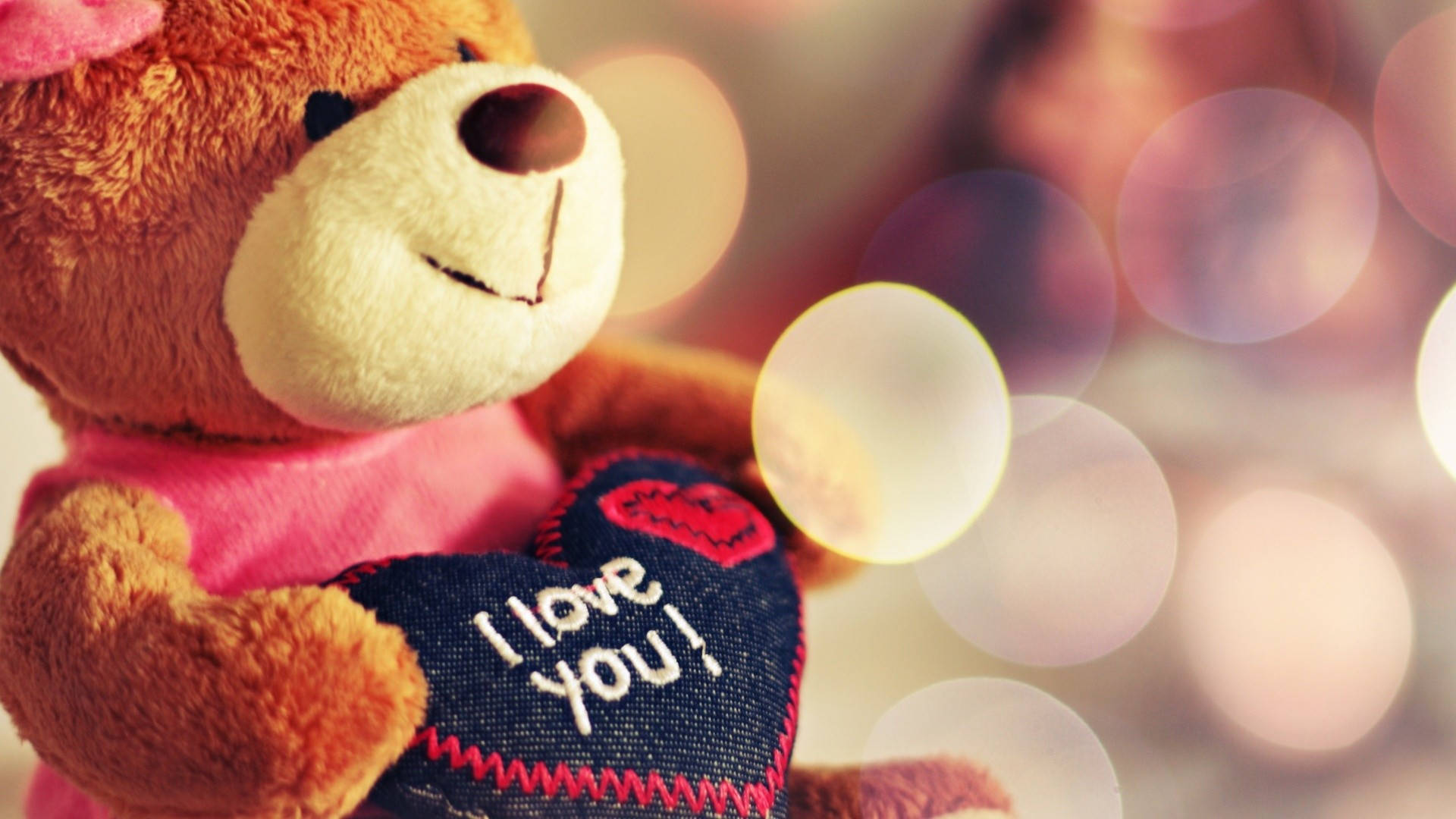 Cute Love Teddy Bear Background