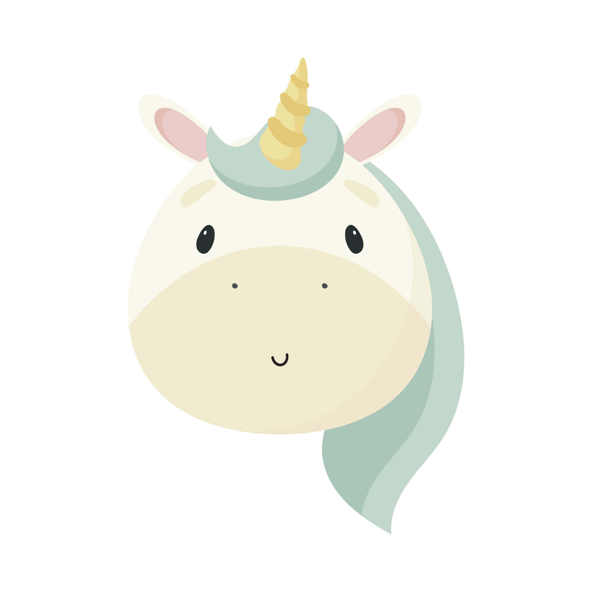 Cute Magical Unicorn Face Background