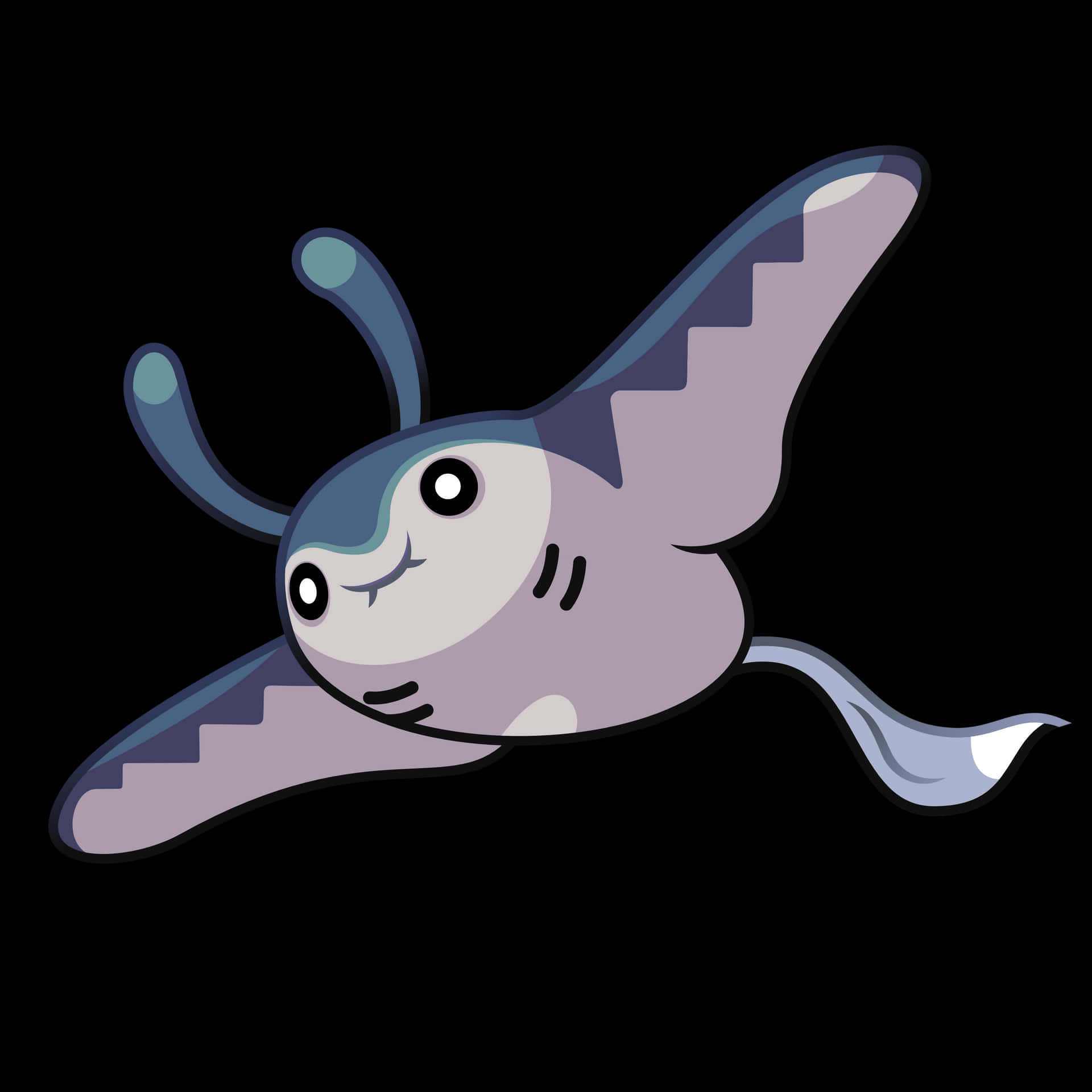 Cute Mantine Art On White Background