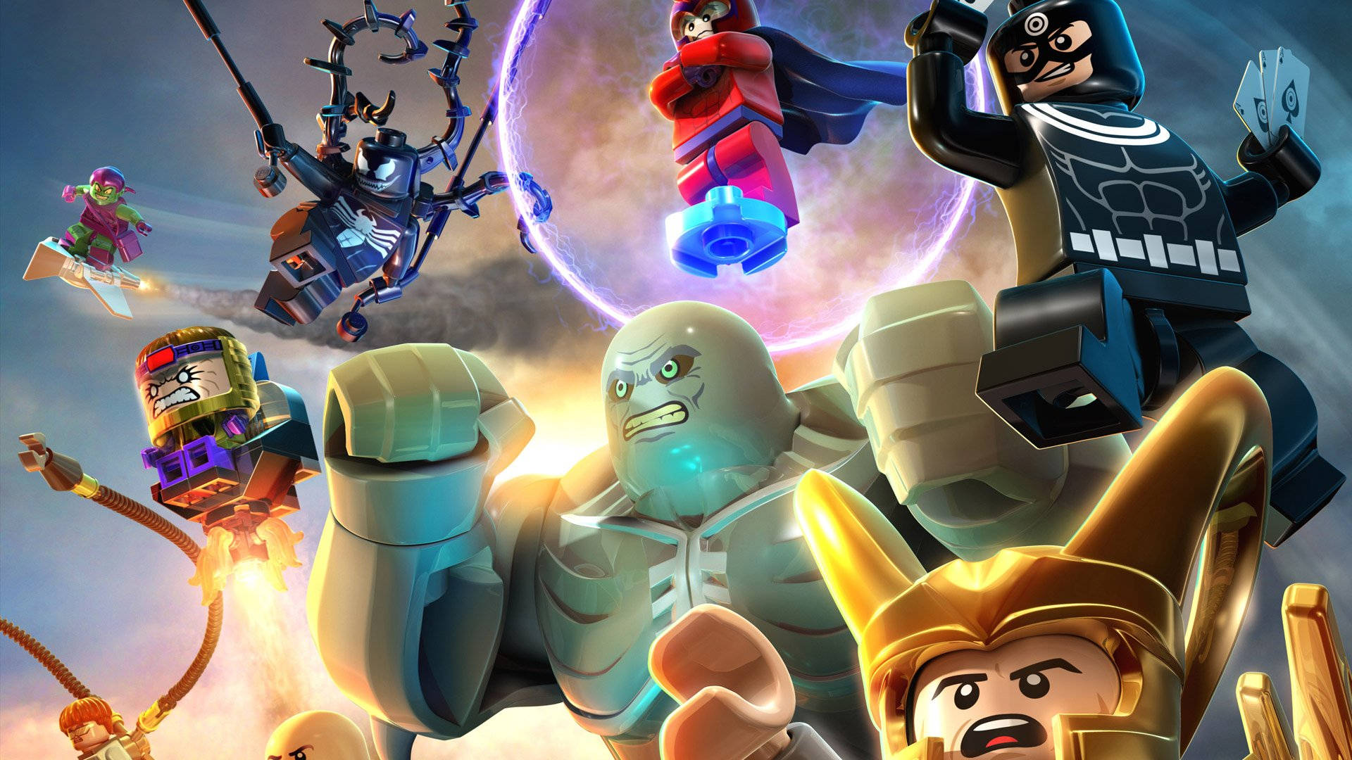 Cute Marvel Superheroes Lego Background