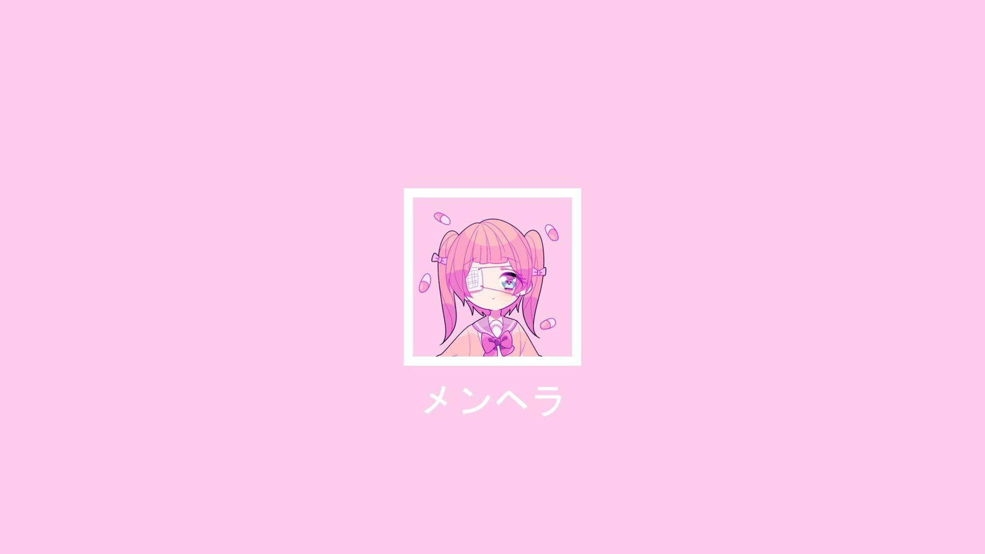 Cute Menhera Pink Anime Aesthetic Background