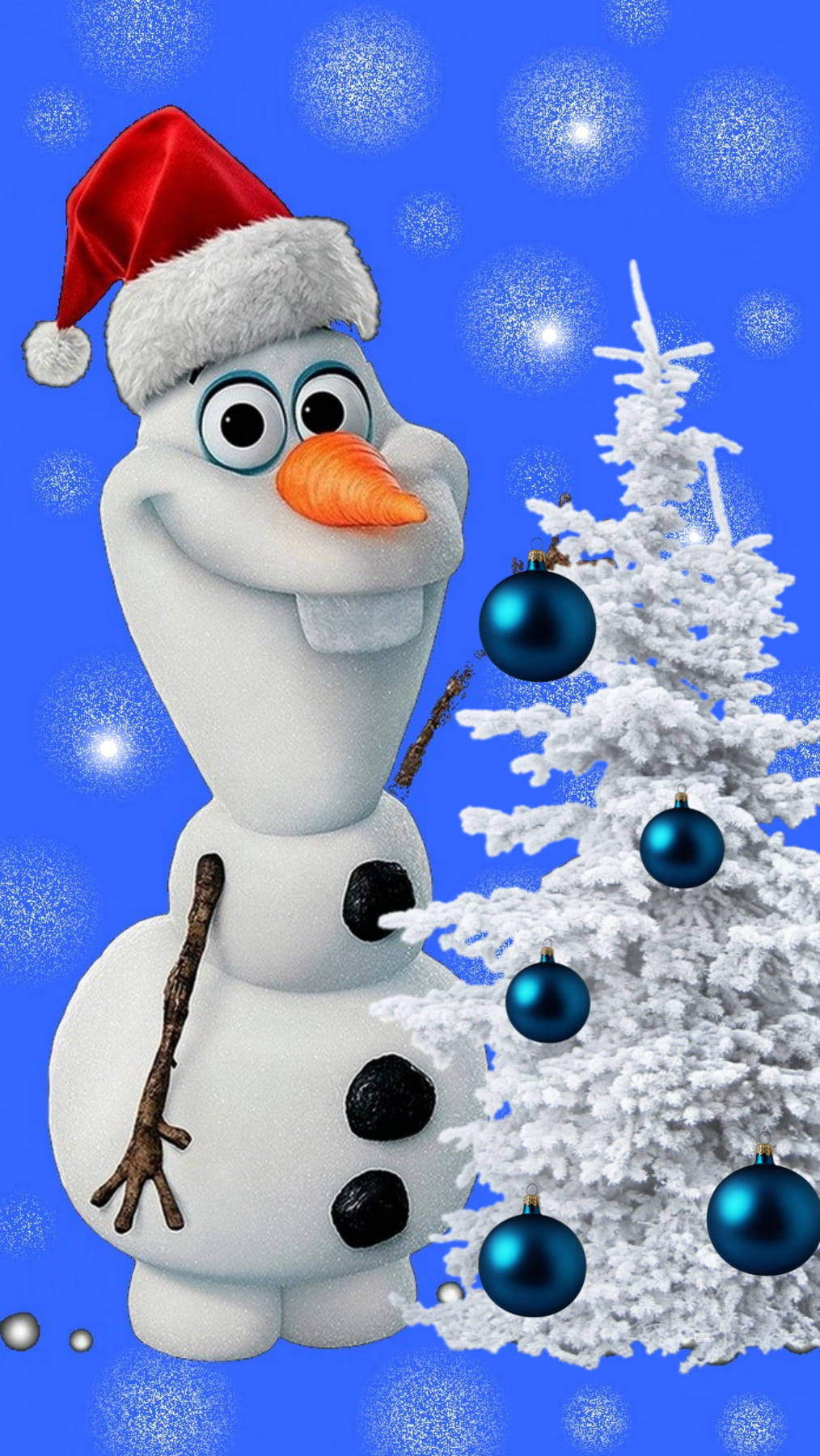 Cute Merry Christmas Olaf Background