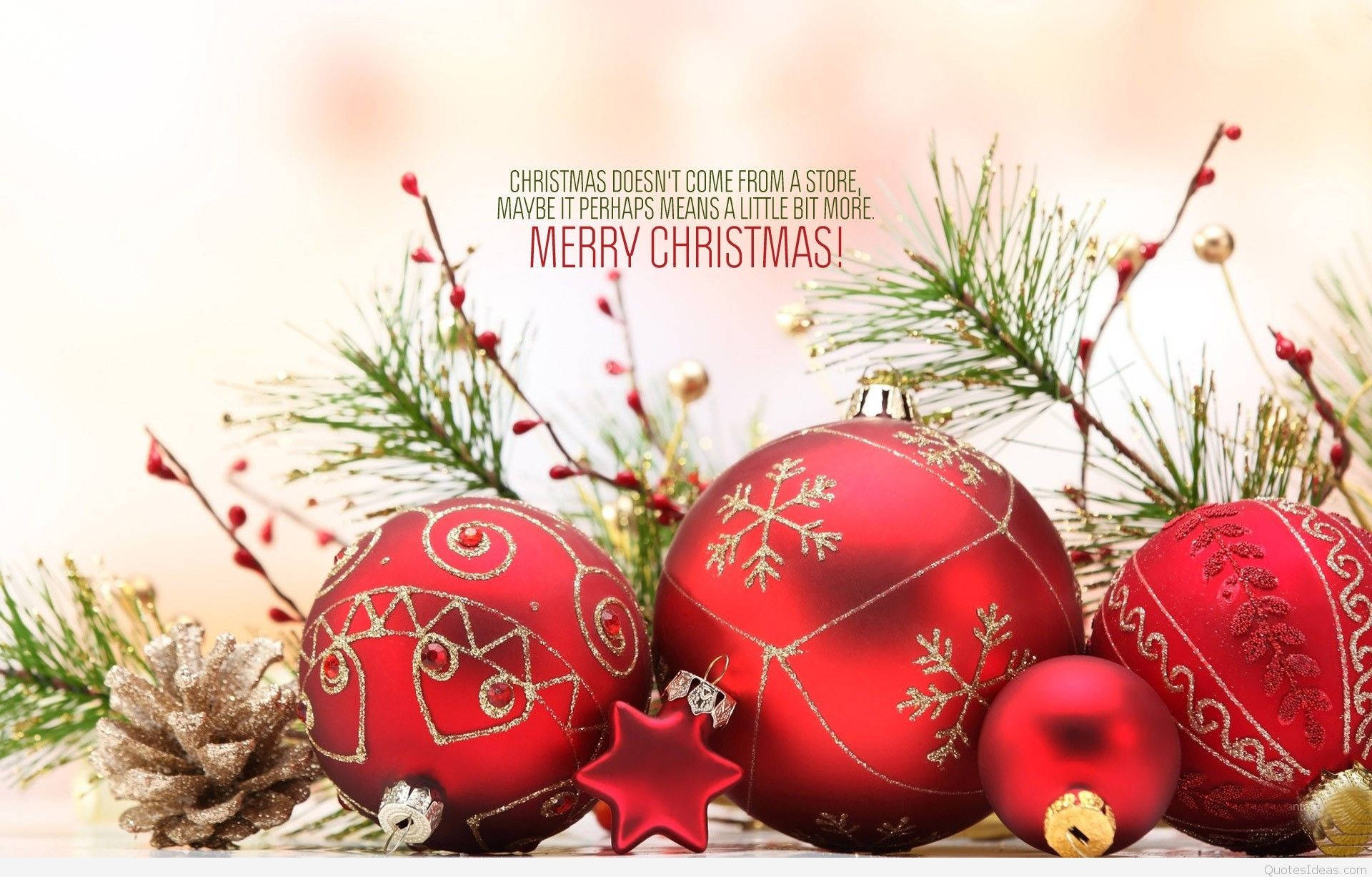 Cute Merry Christmas Ornaments Background
