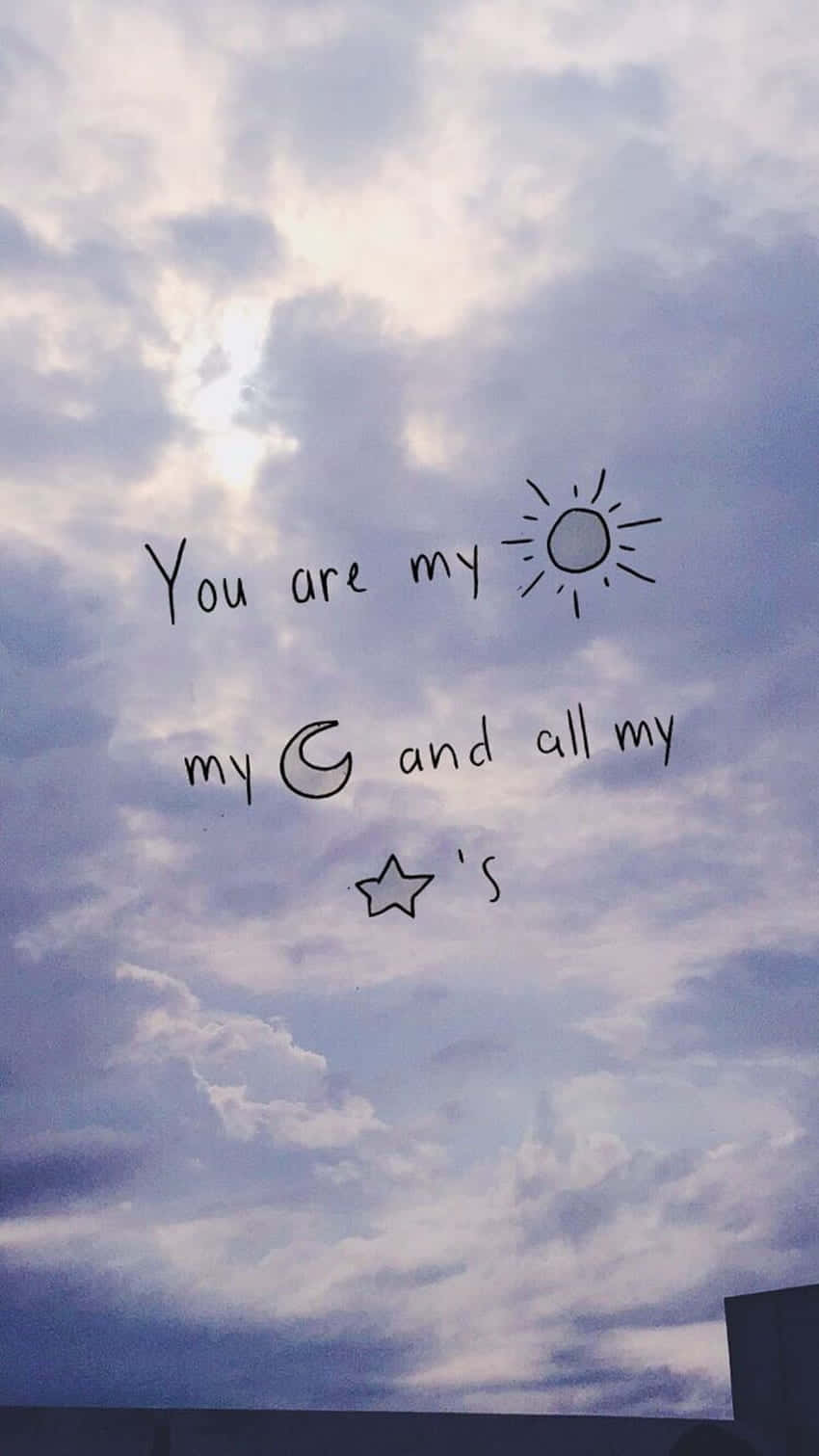 Cute Message On A Cloud Background