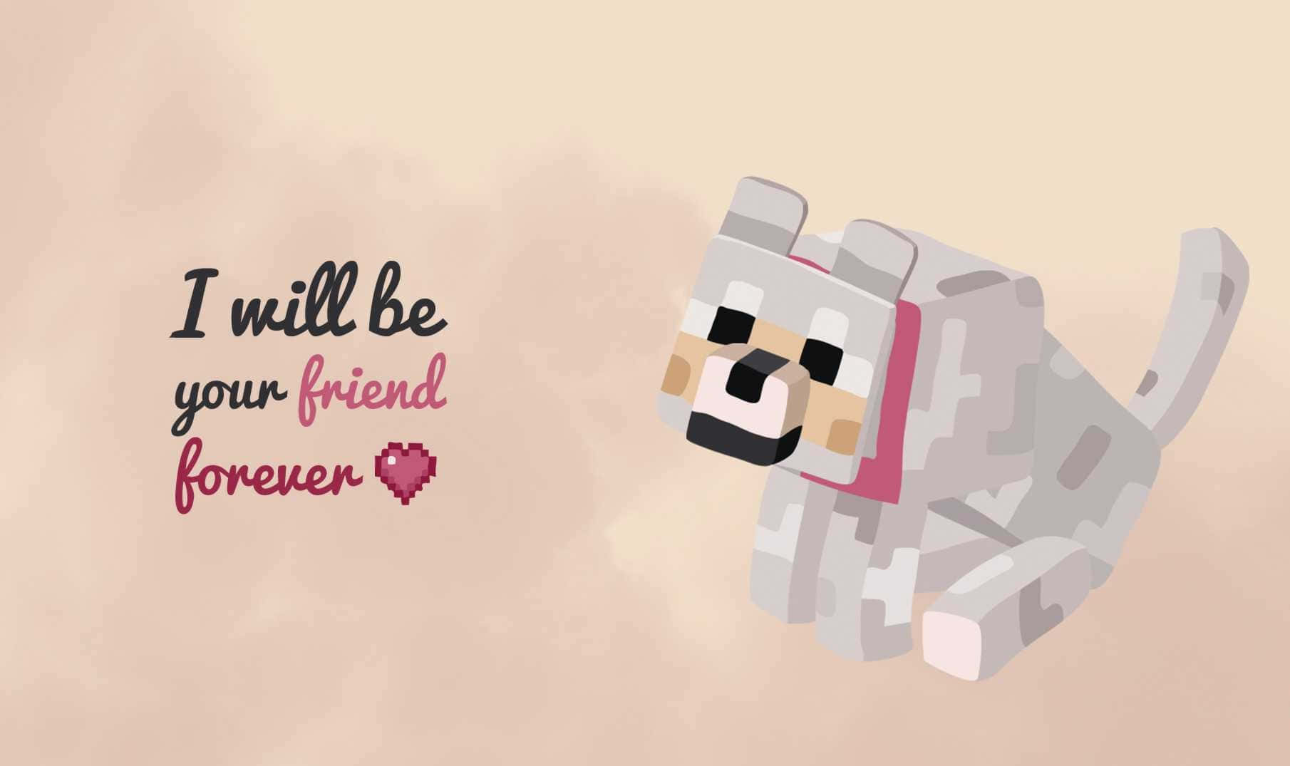 Cute Minecraft Friend Dog