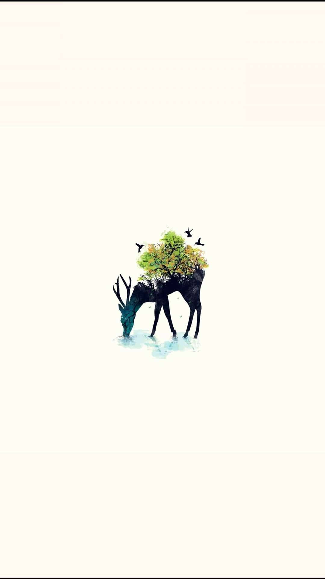 Cute Minimalist Animal Background