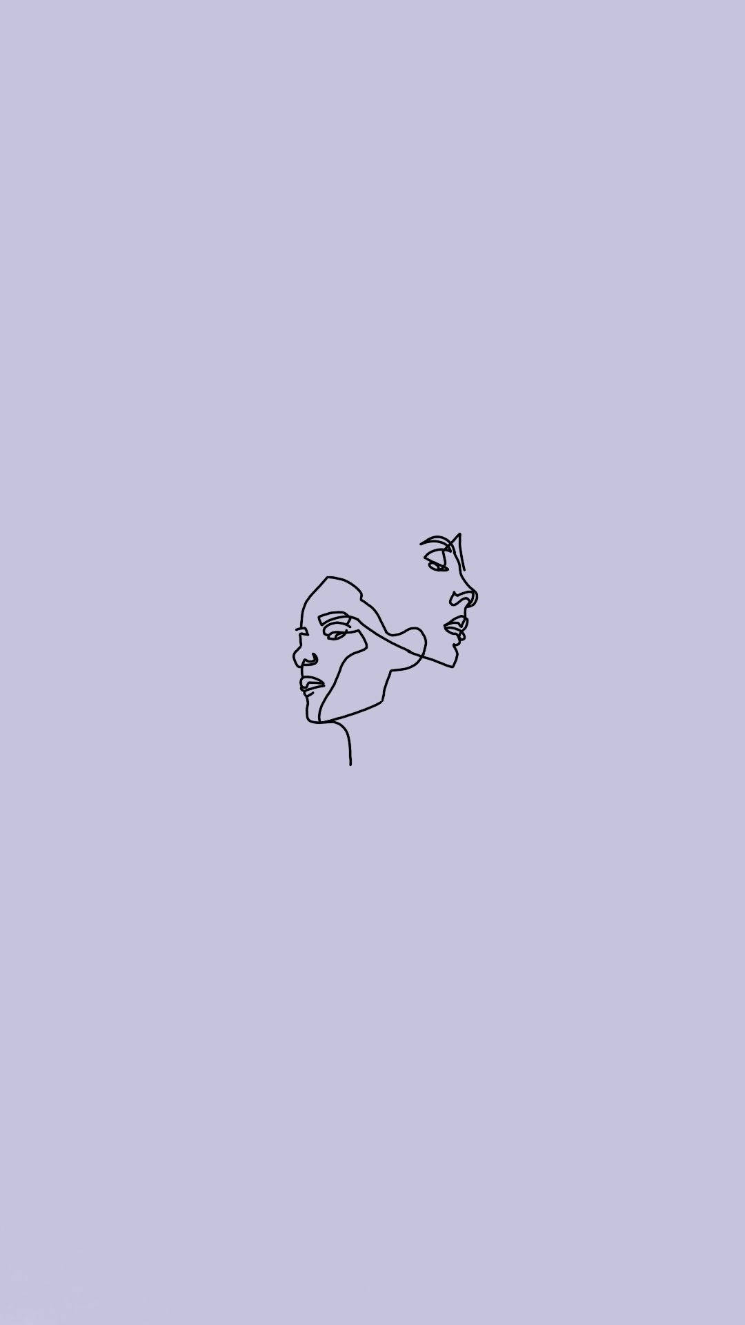 Cute Minimalist Face Background