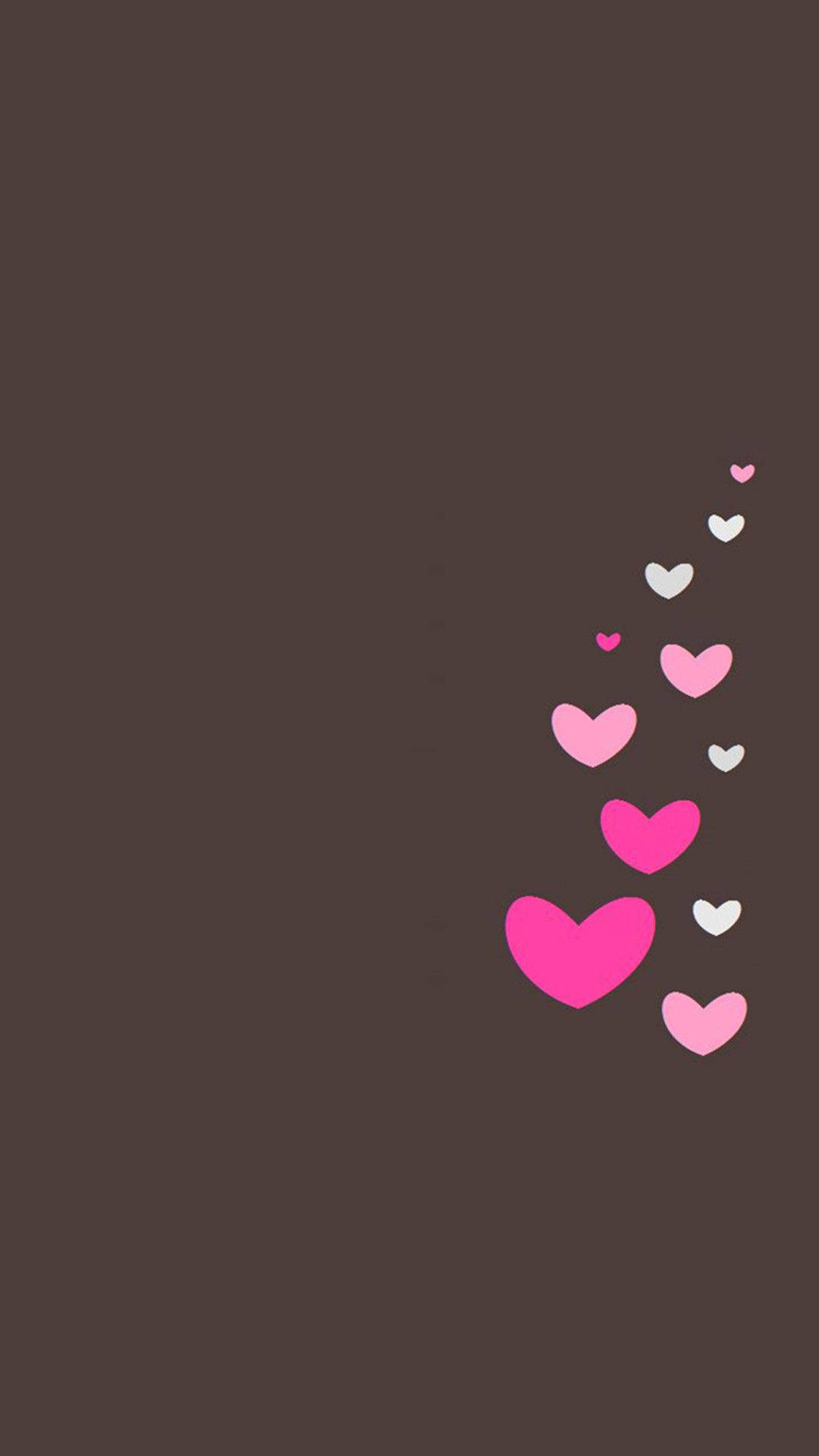 Cute Minimalist Hearts Background