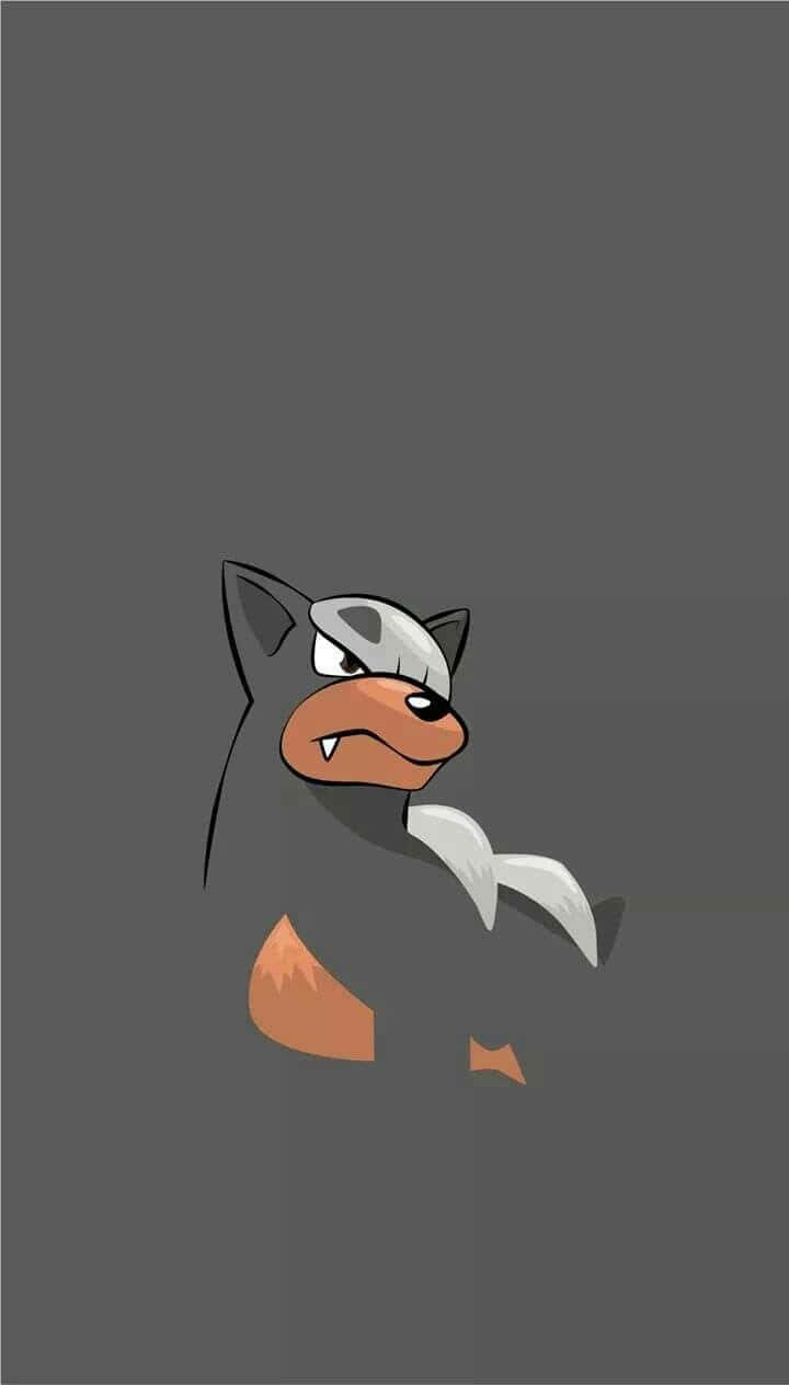 Cute Minimalist Houndour Phone Background