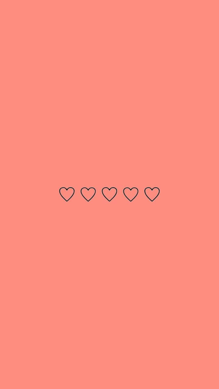 Cute Minimalist Love Sign With Heart Background