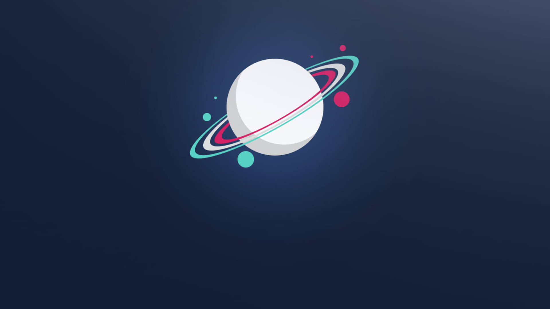 Cute Minimalist Saturn 4k Background