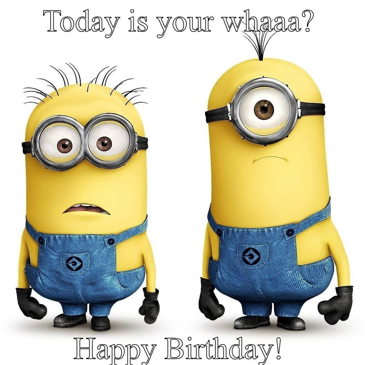 Cute Minion Birthday Greeting Background