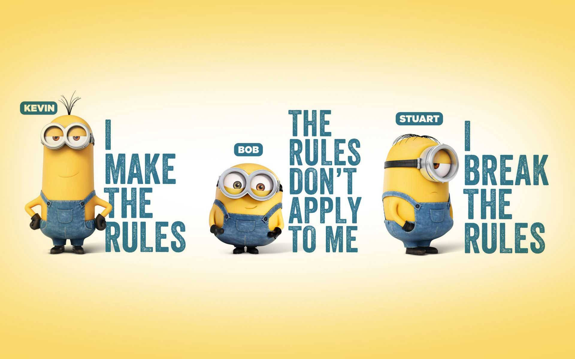 Cute Minion Rules Quote