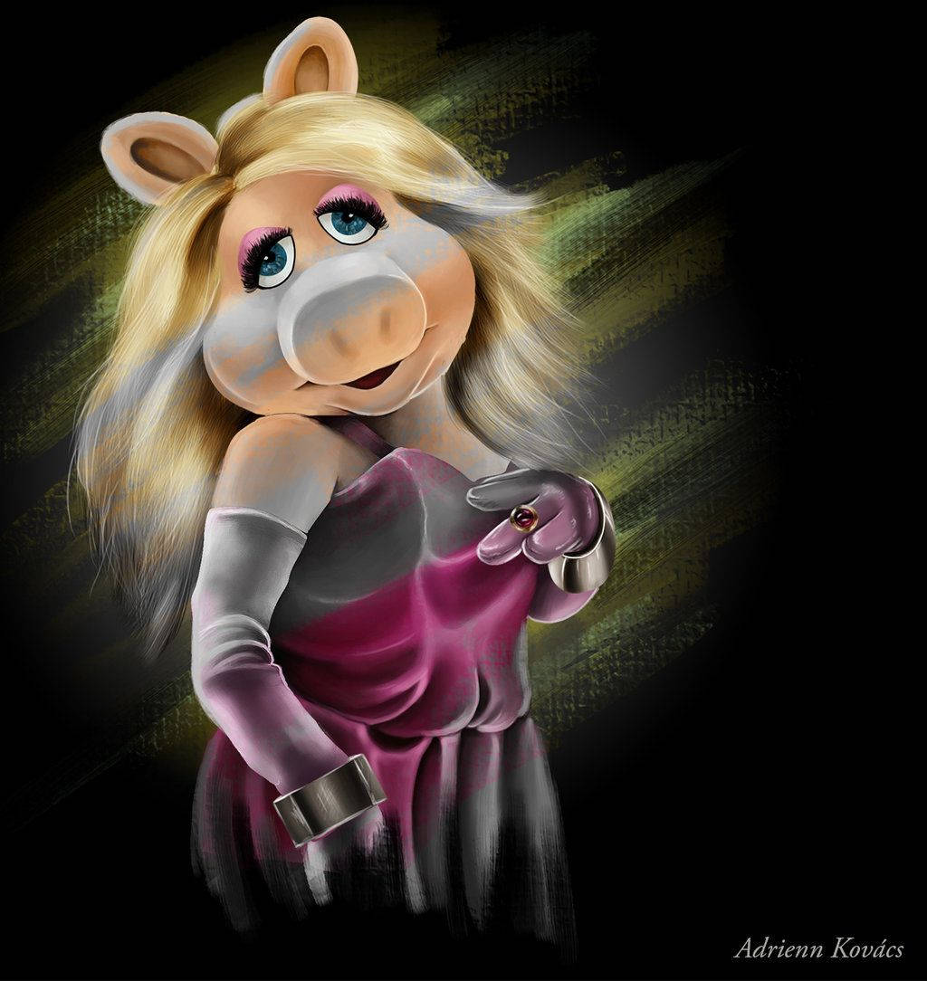 Cute Miss Piggy Fanart Background