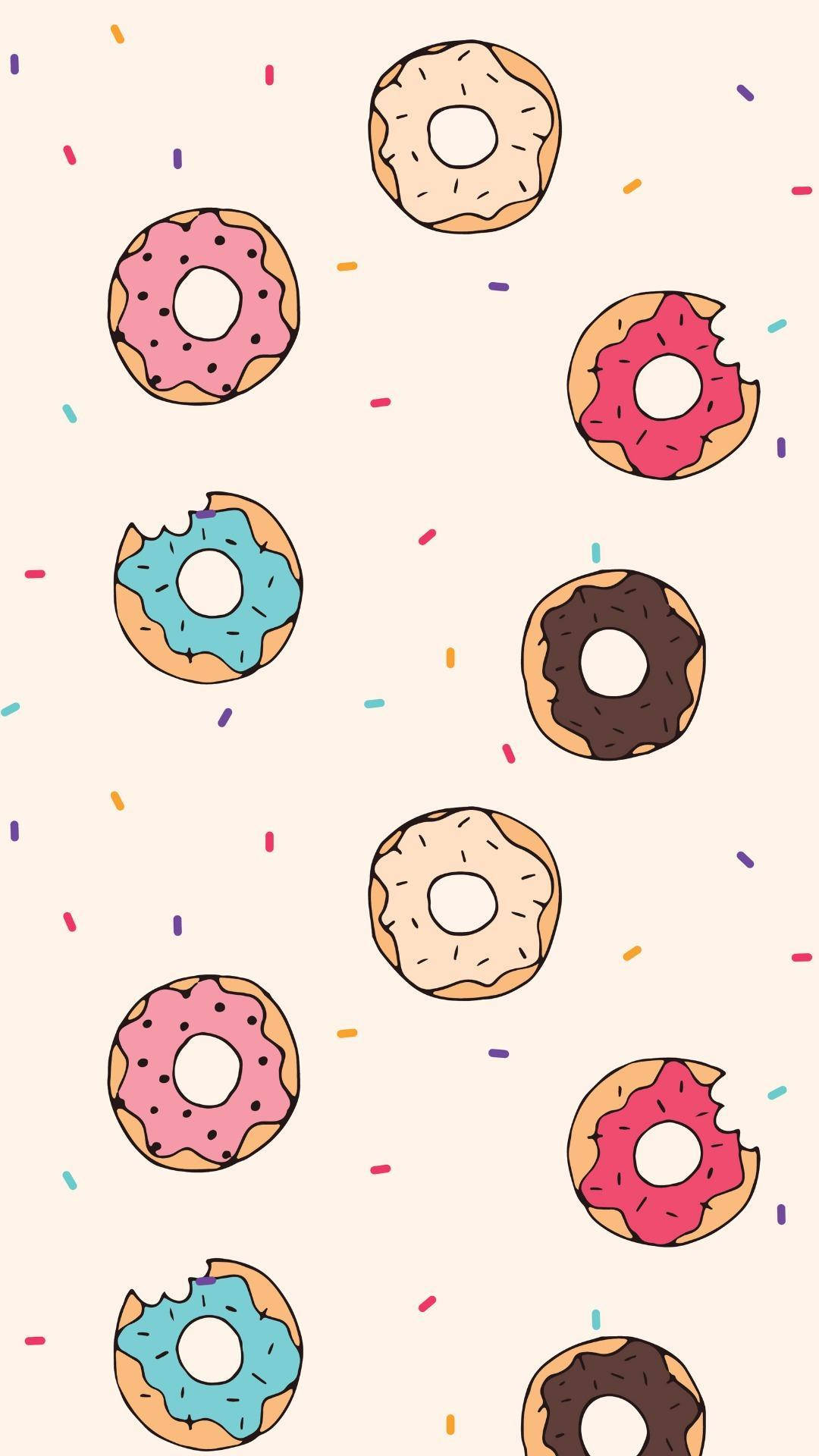 Cute Mobile Doughnut Background